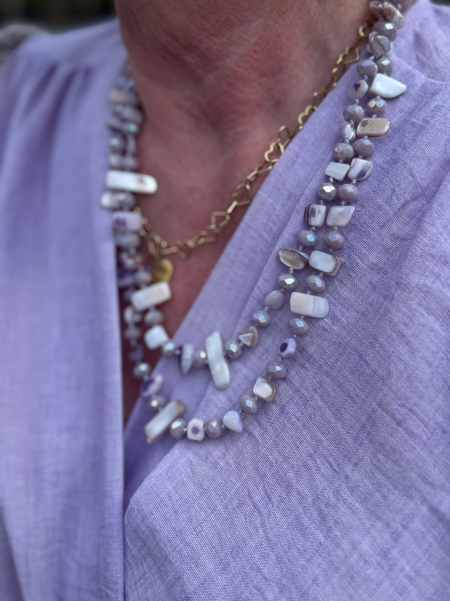 Stone Ketting - Paars