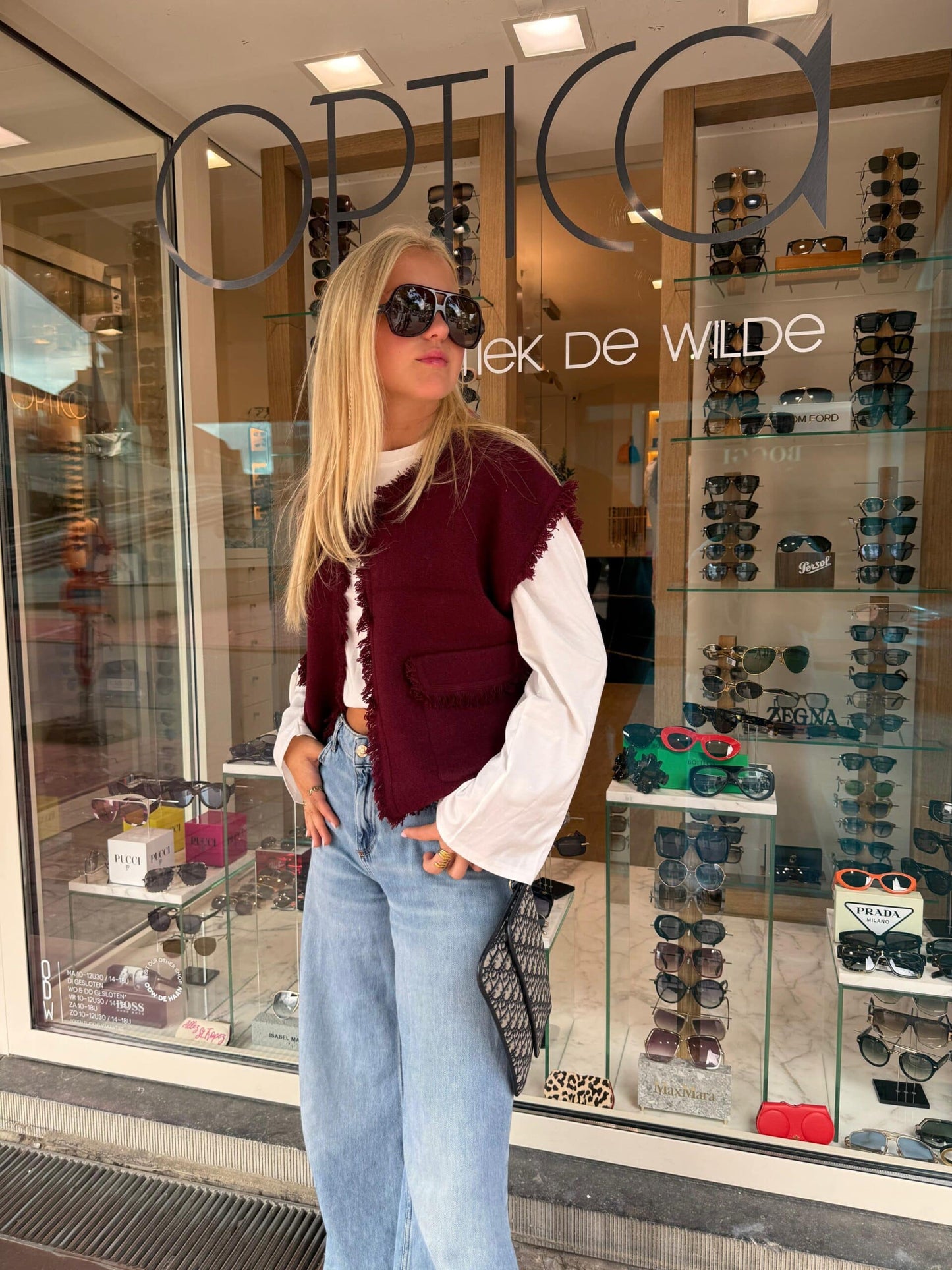 JOSEPHINE – Gilet Bordeaux