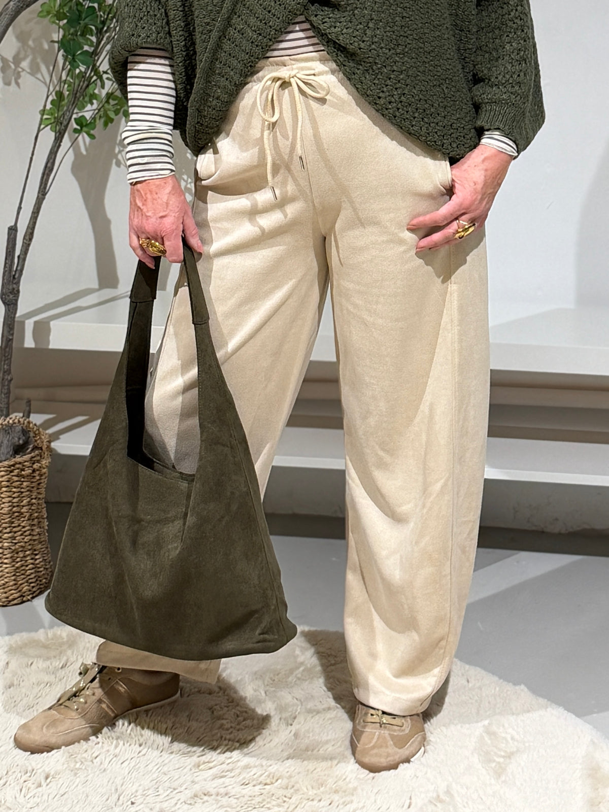 BARREL BROEK - BEIGE