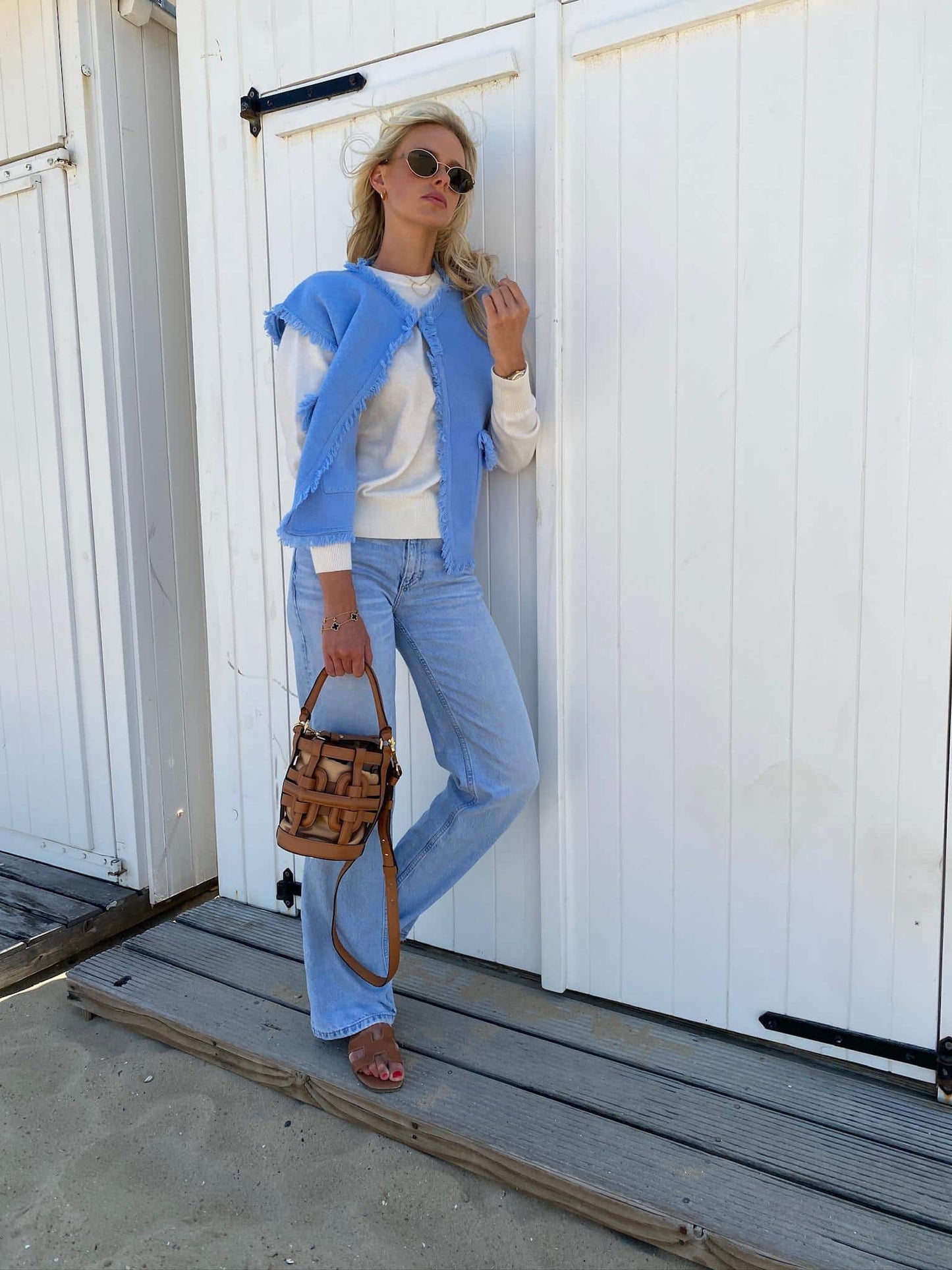 JOSEPHINE – Gilet Licht Blauw