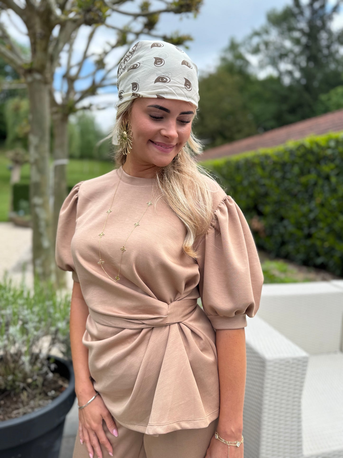 Bow Twinset - Camel