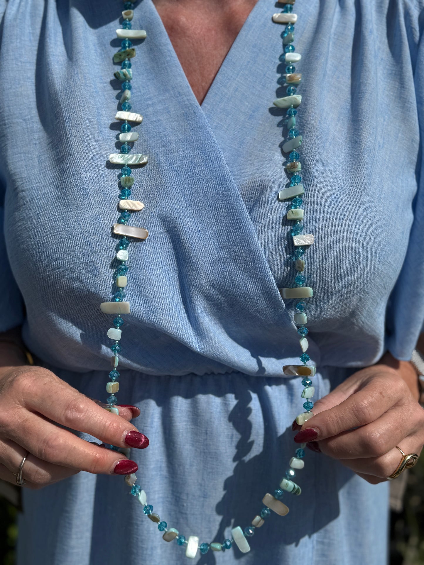 Stone Ketting - Blauw