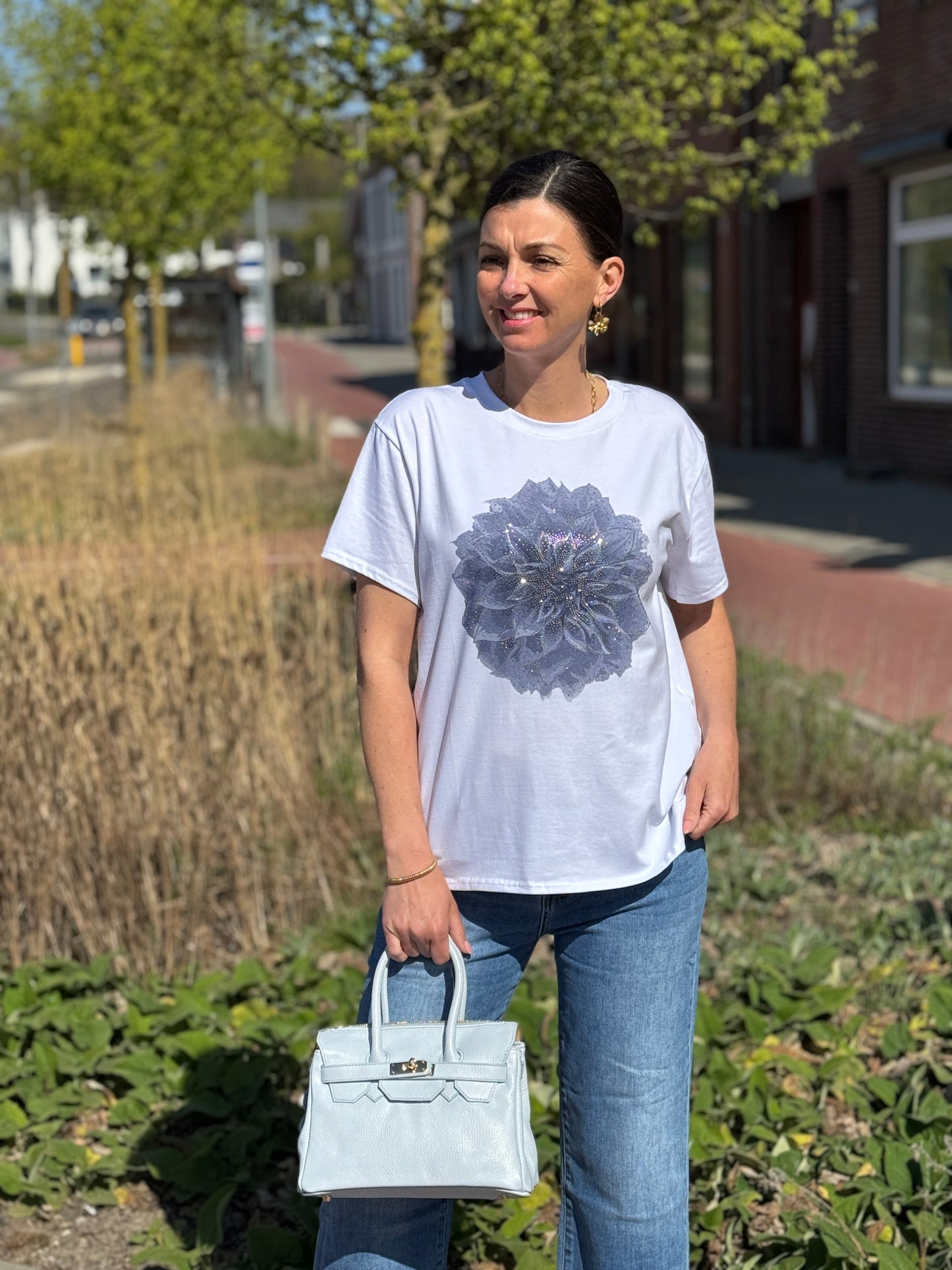 Flower T-shirt - Blauw