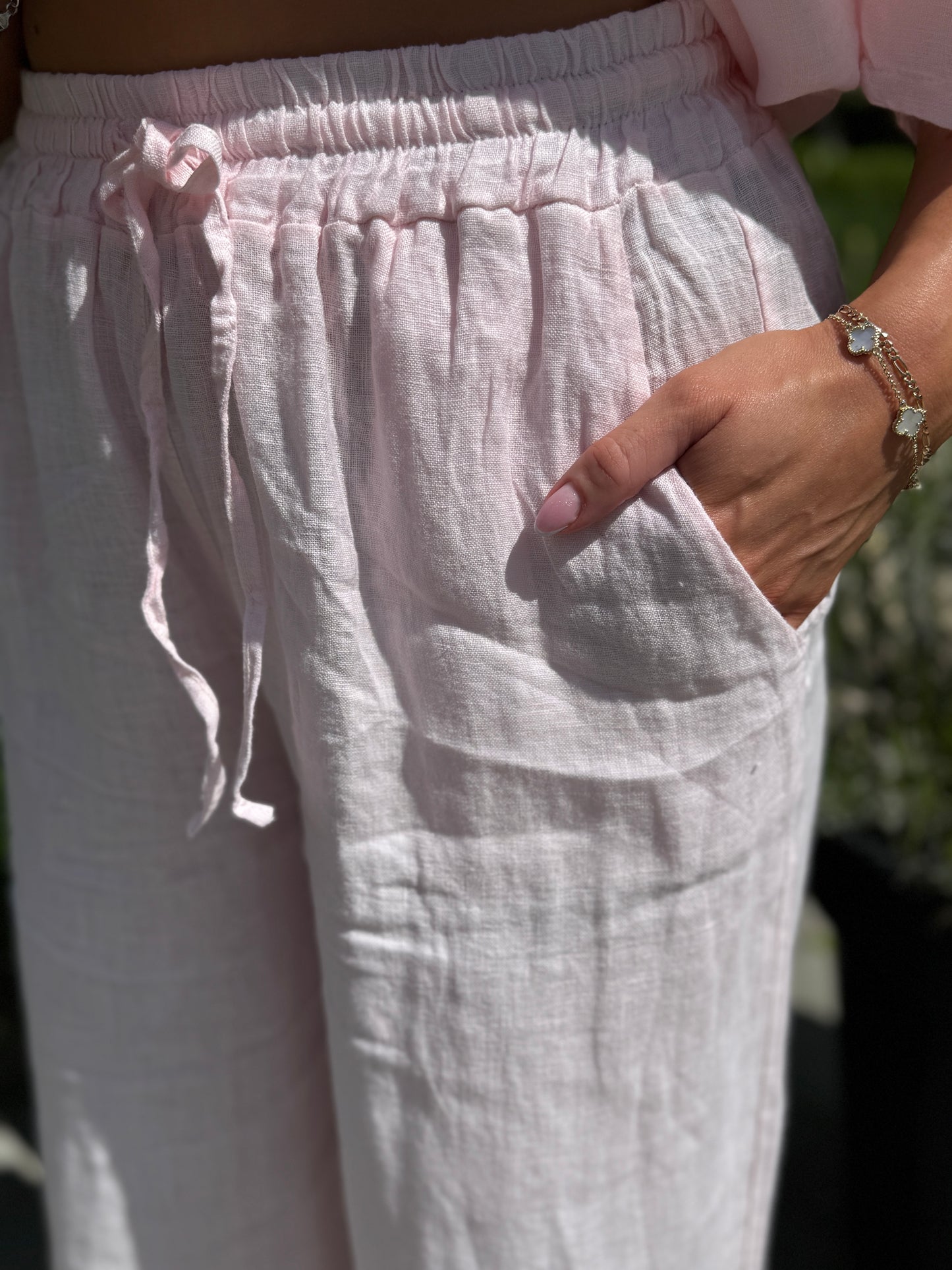 Linnen Broek - Roze
