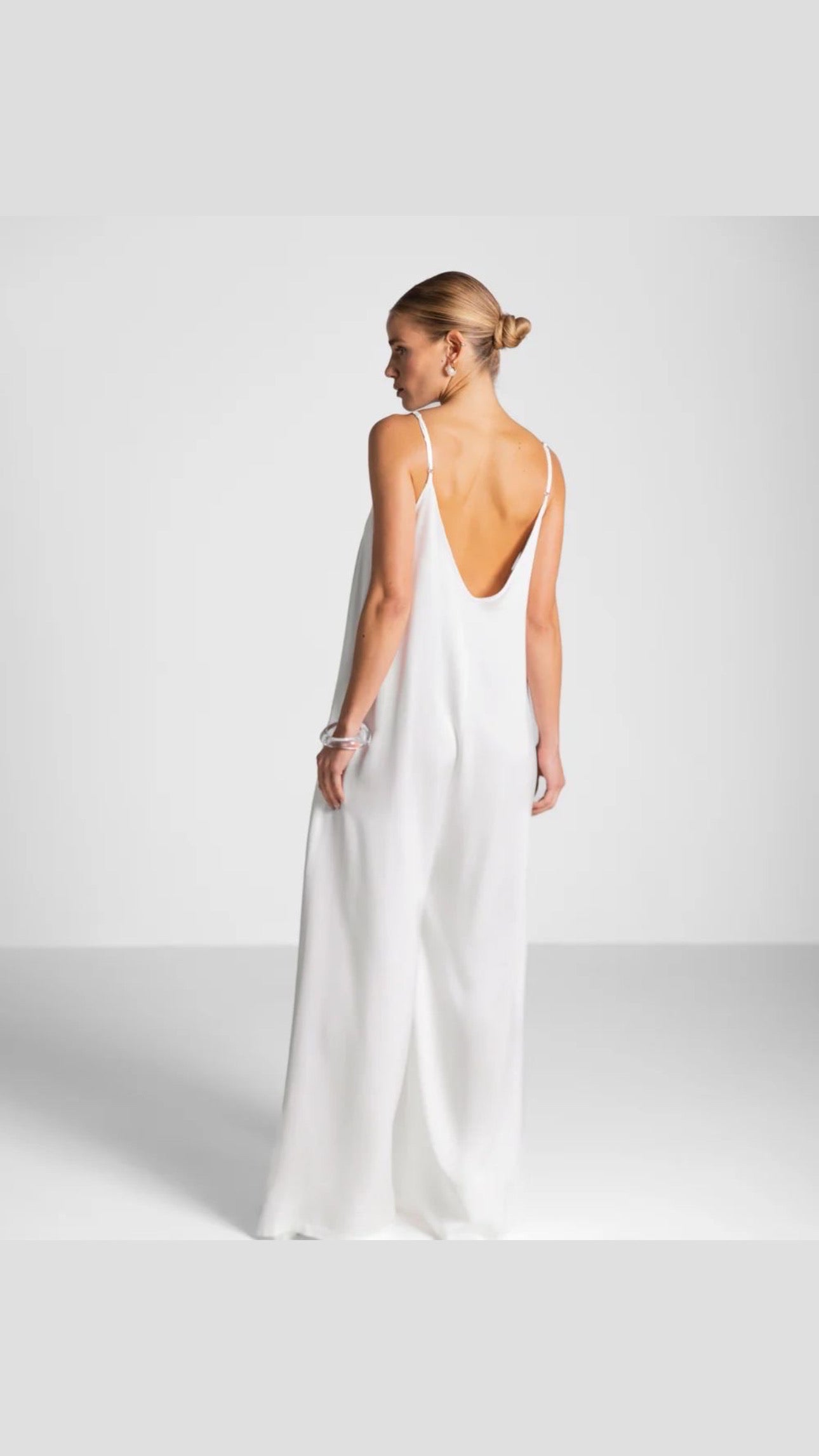 Wide Leg Jumpsuit - Wit