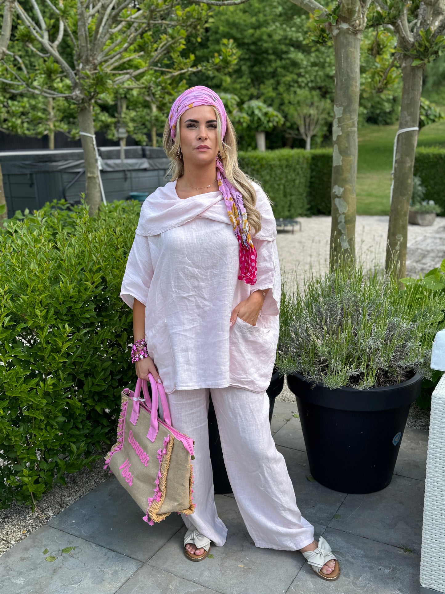 Linnen Broek - Roze