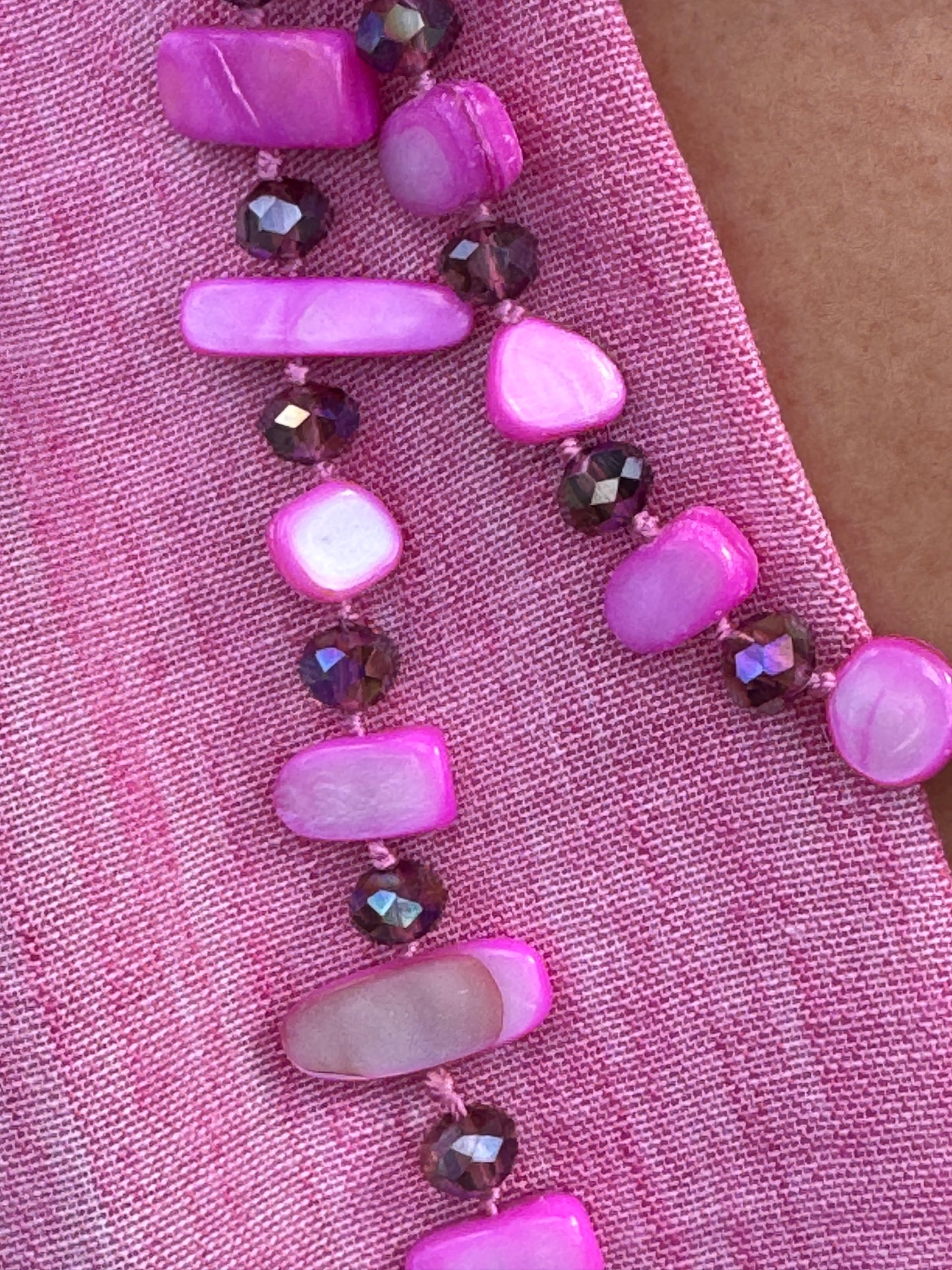 Stone Ketting - Roze