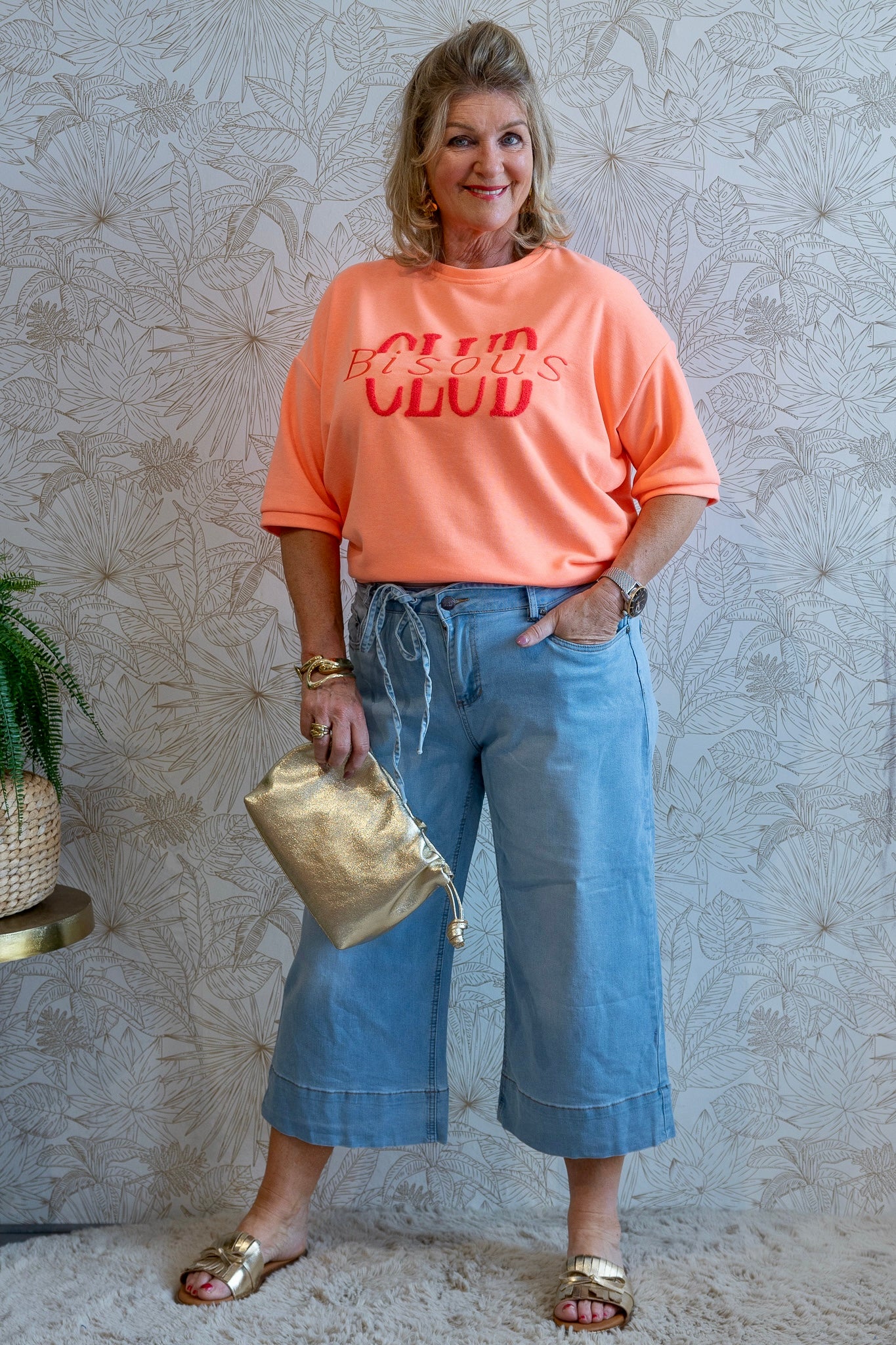 BISOUS SWEATER - ORANJE