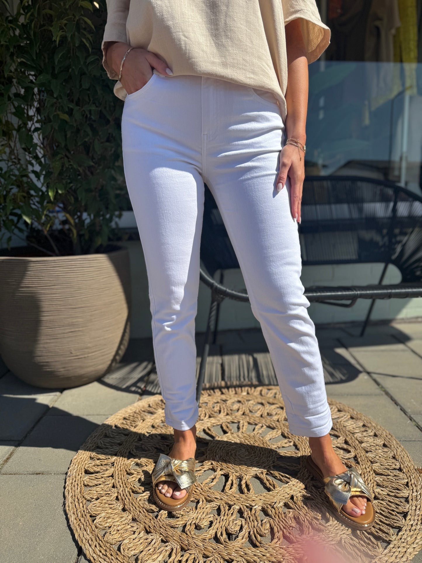 Toxik Mom Jeans - Wit
