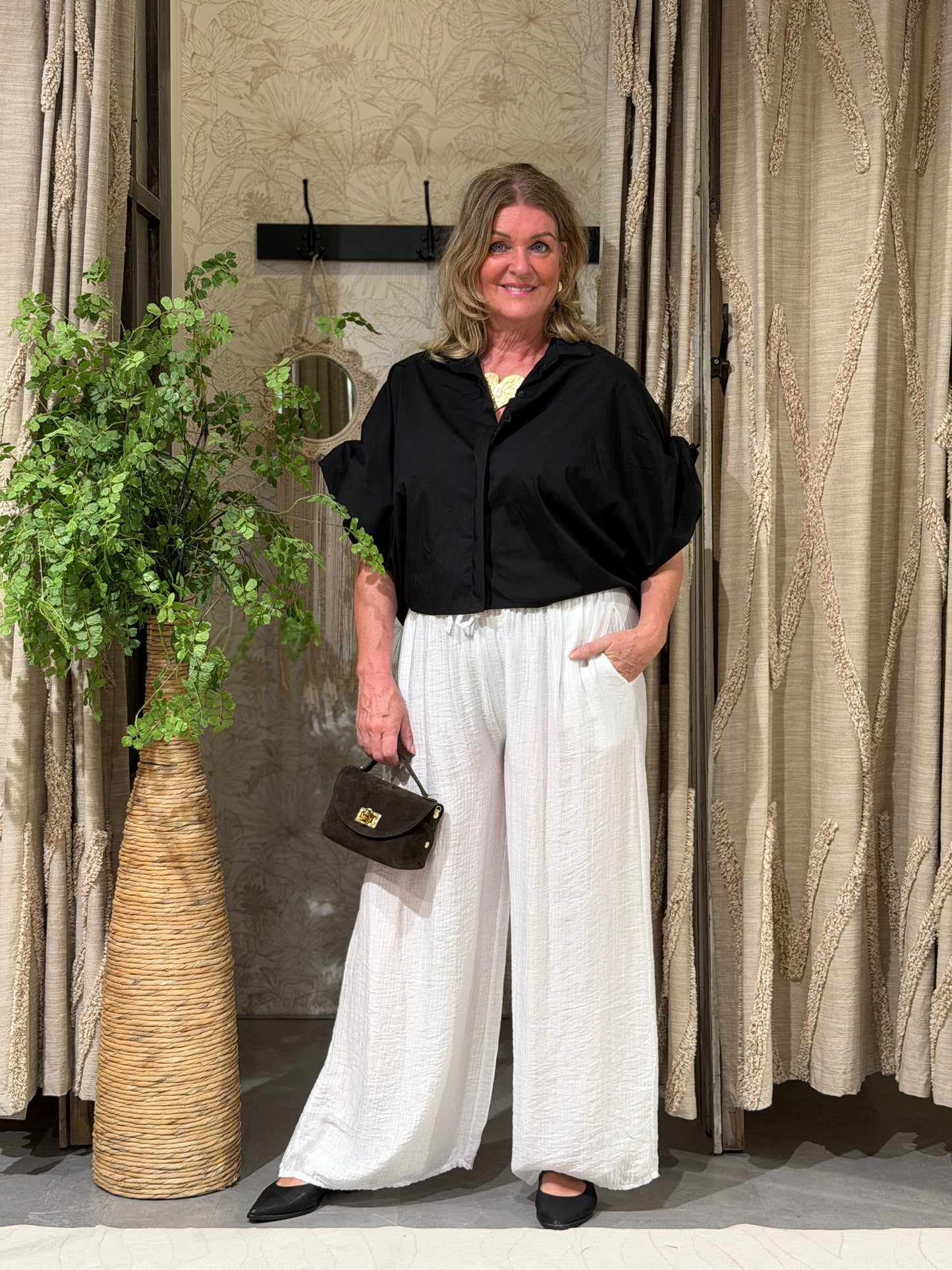BALI BLOUSE - ZWART