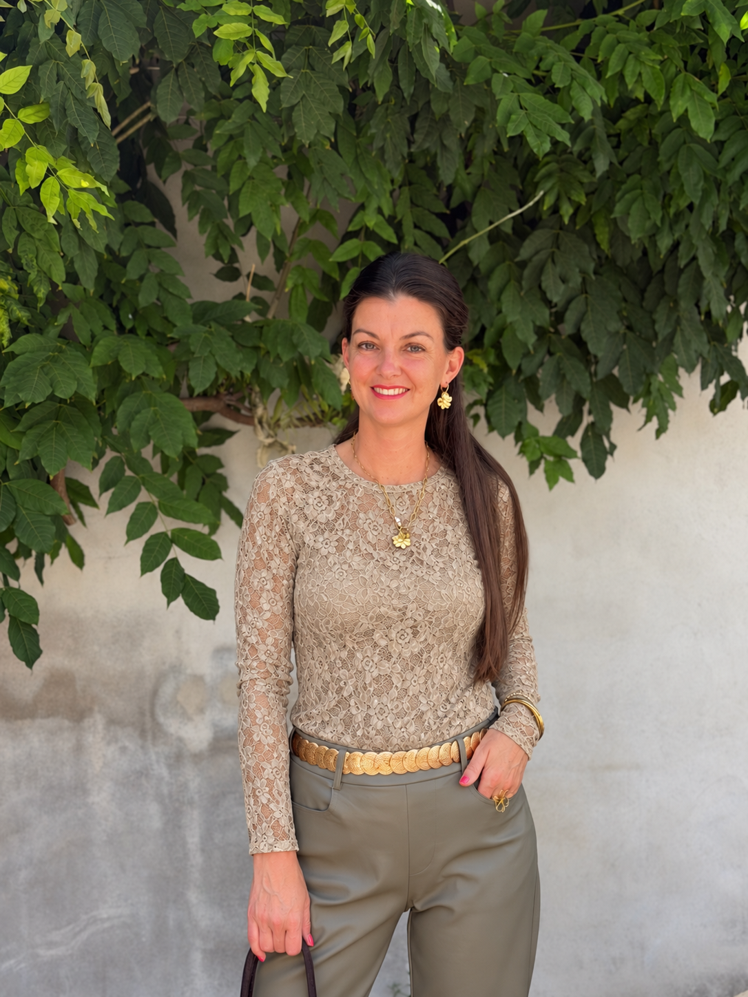 LACE LONGSLEEVE - BEIGE