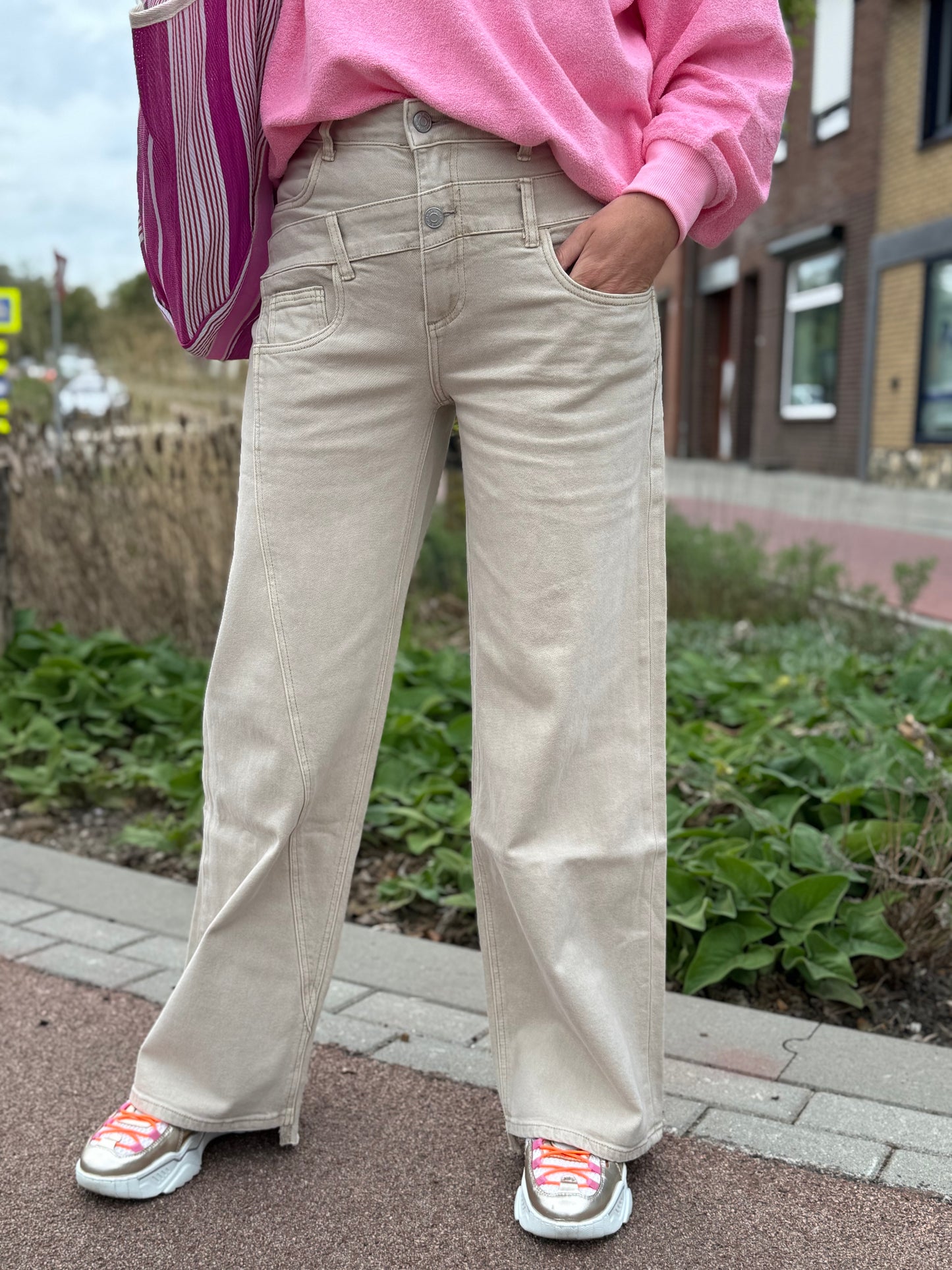 Wide Leg Sissy Beige