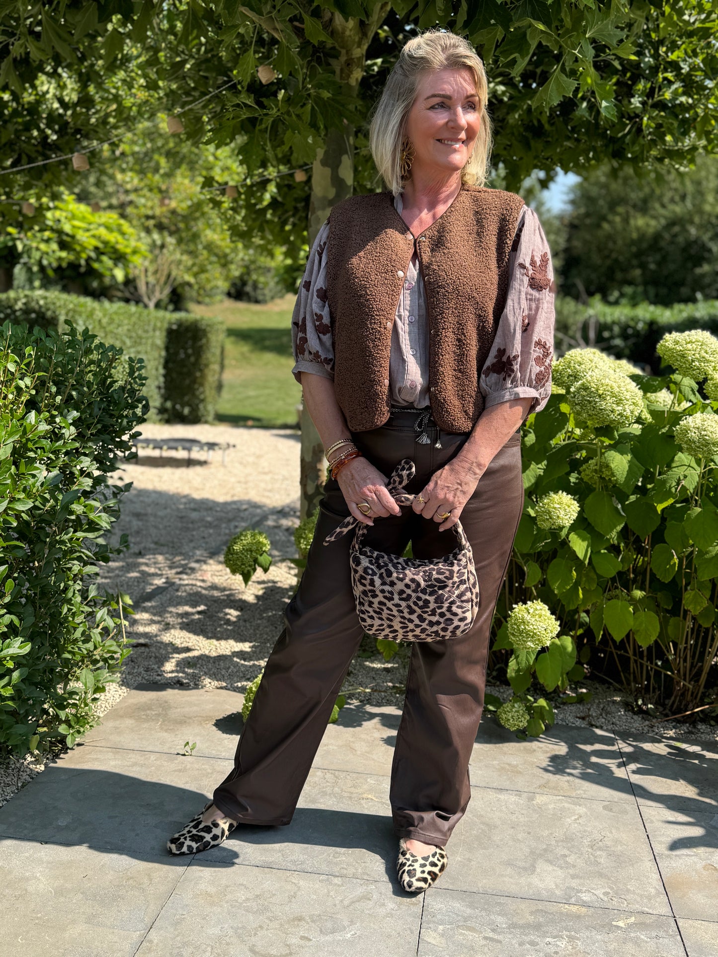 INA Gilet - Bruin