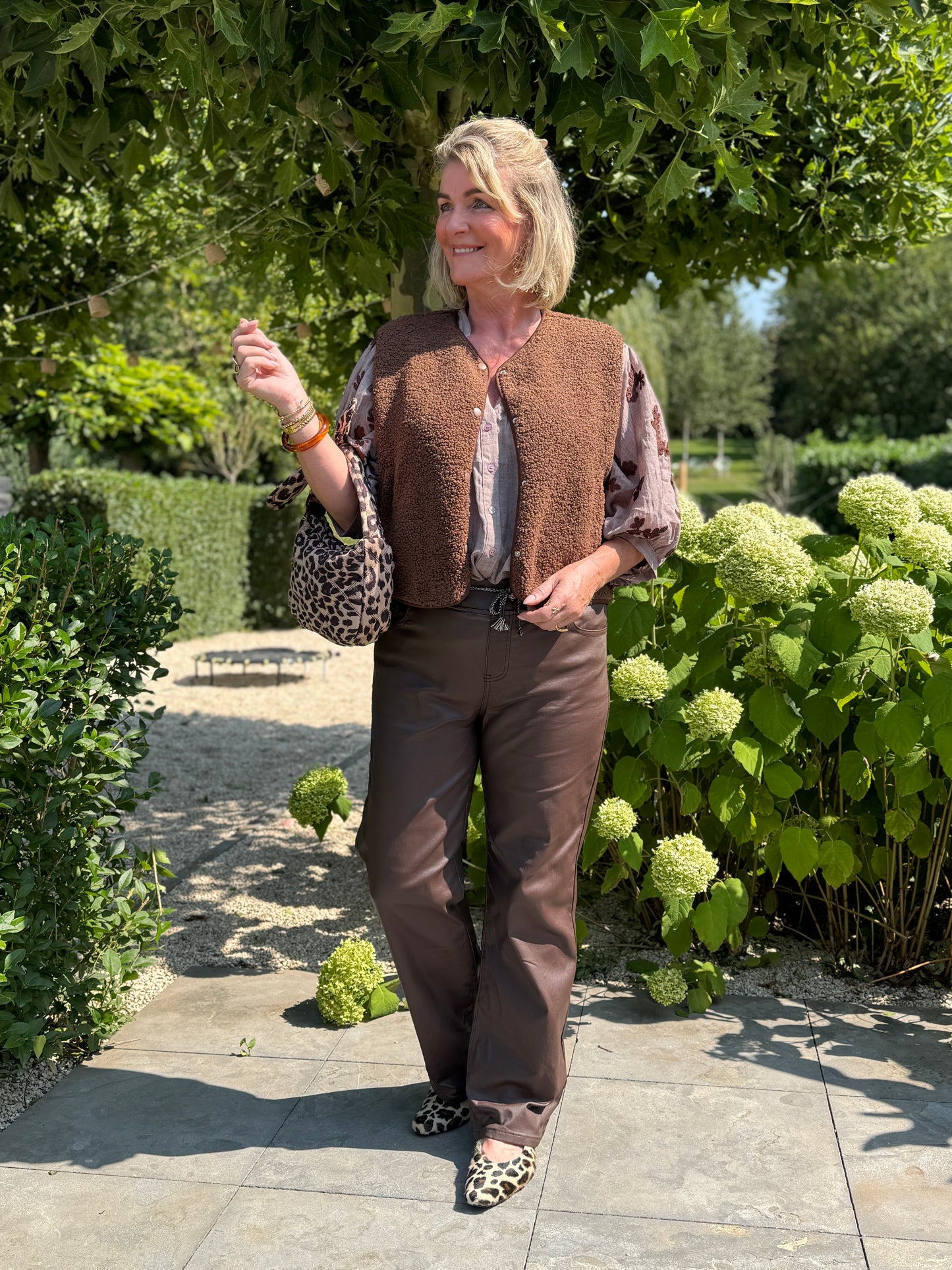 INA Gilet - Bruin