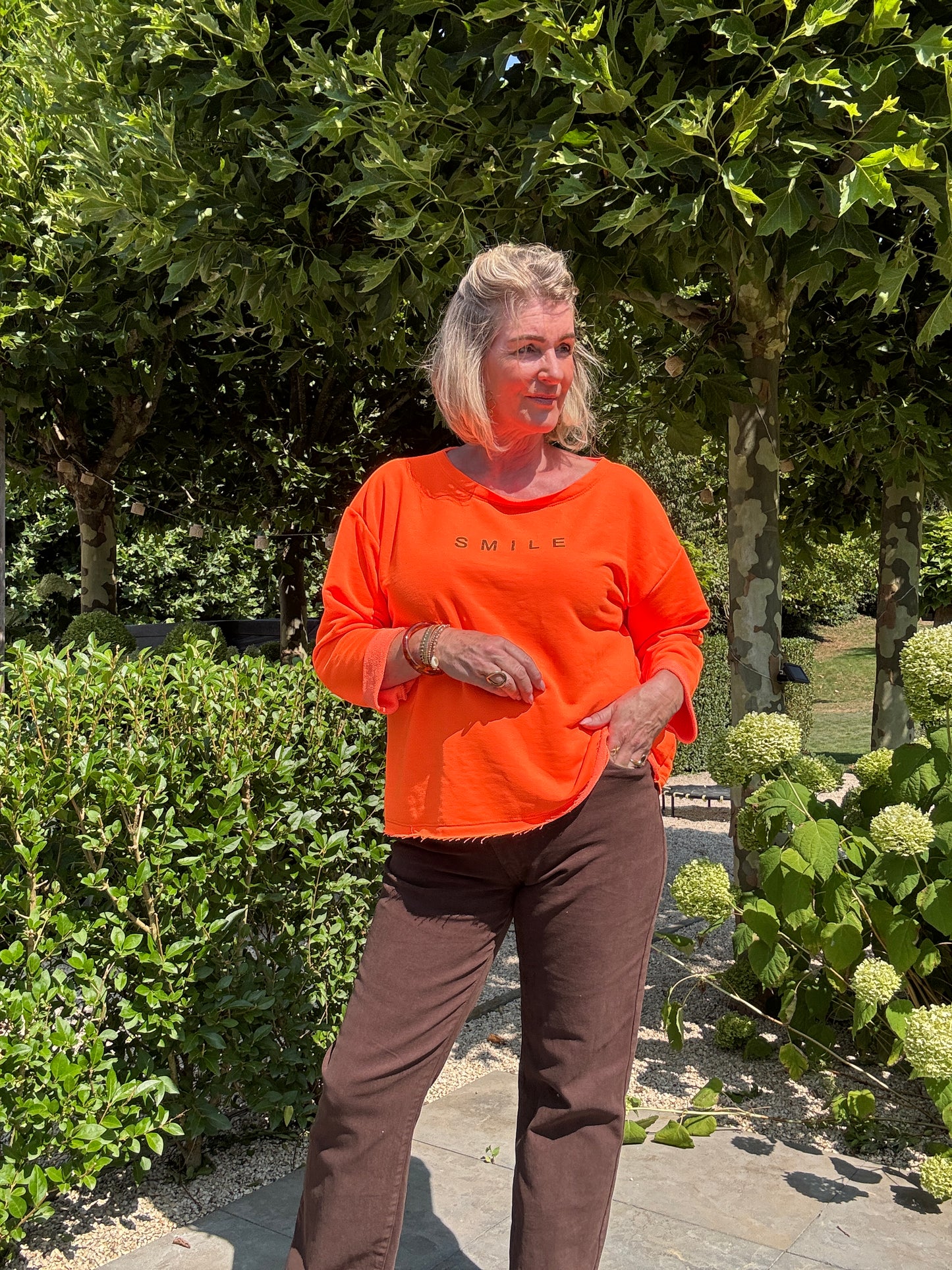 SMILE Sweater - Oranje