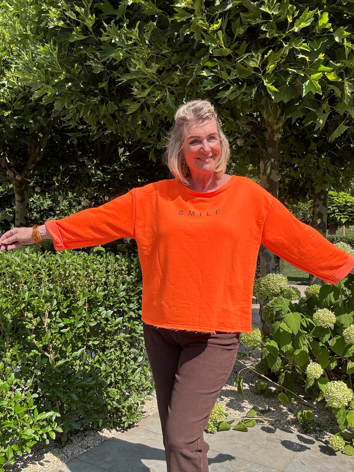SMILE Sweater - Oranje