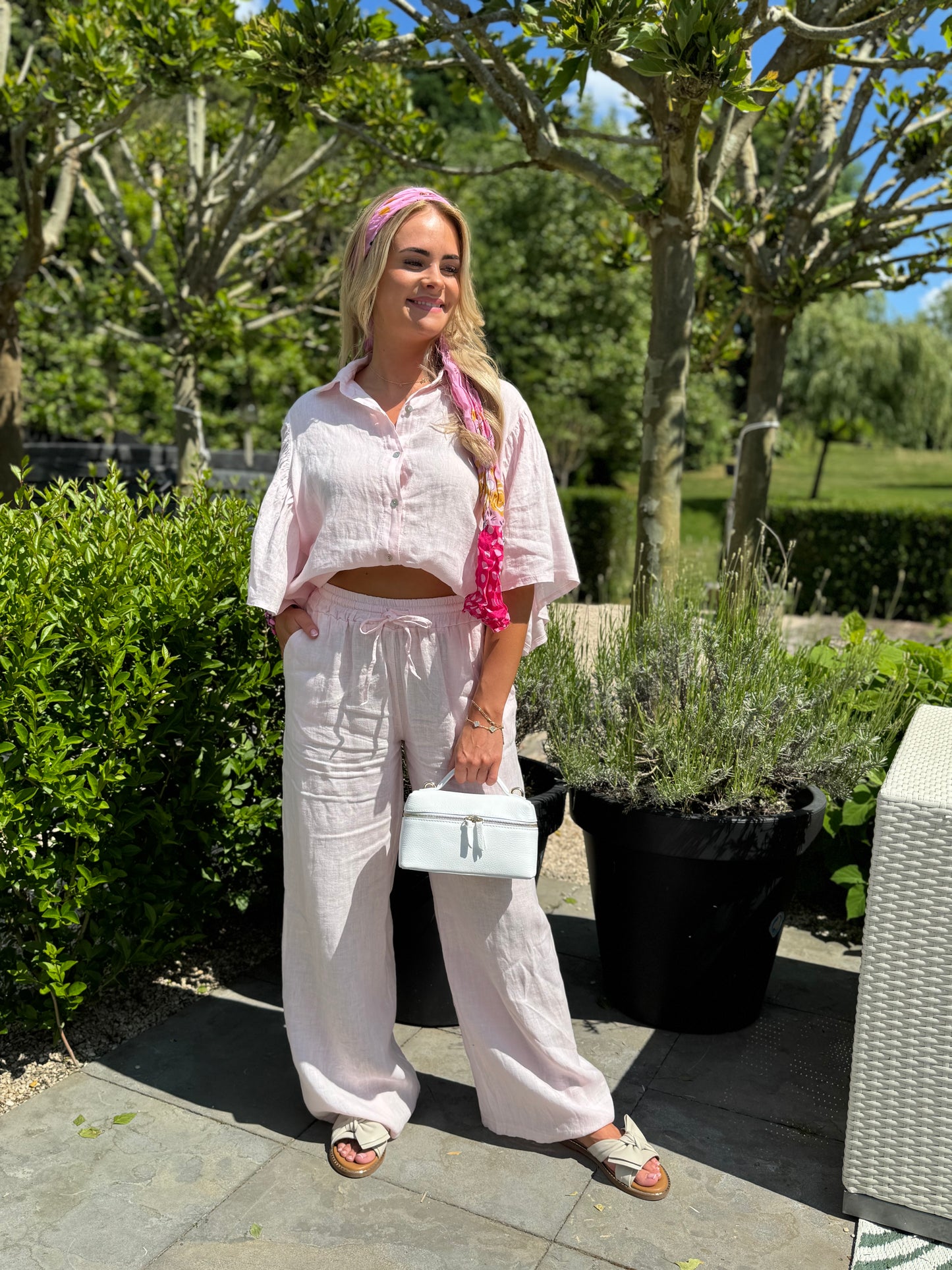 Linnen Blouse - Roze