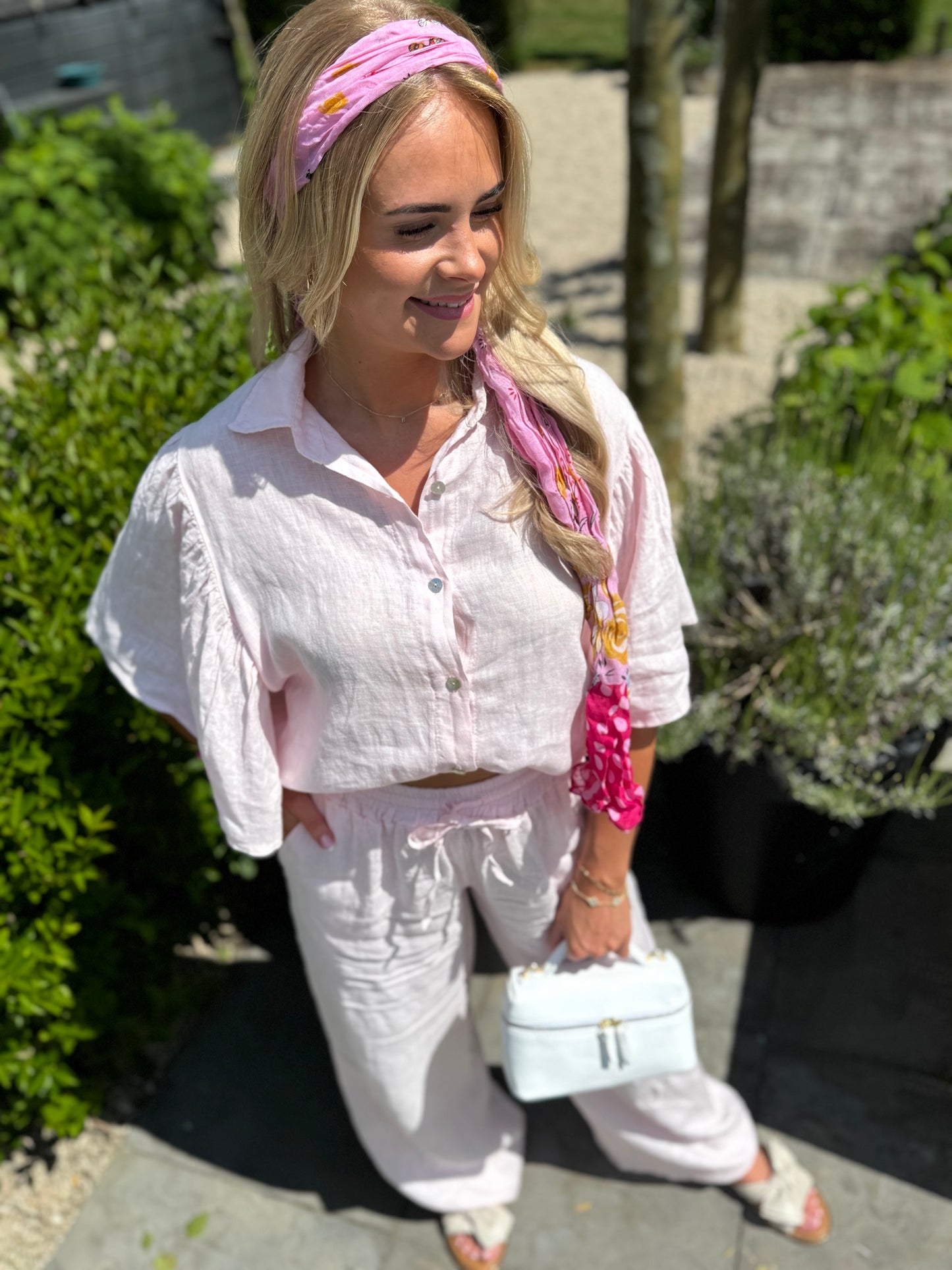 Linnen Blouse - Roze