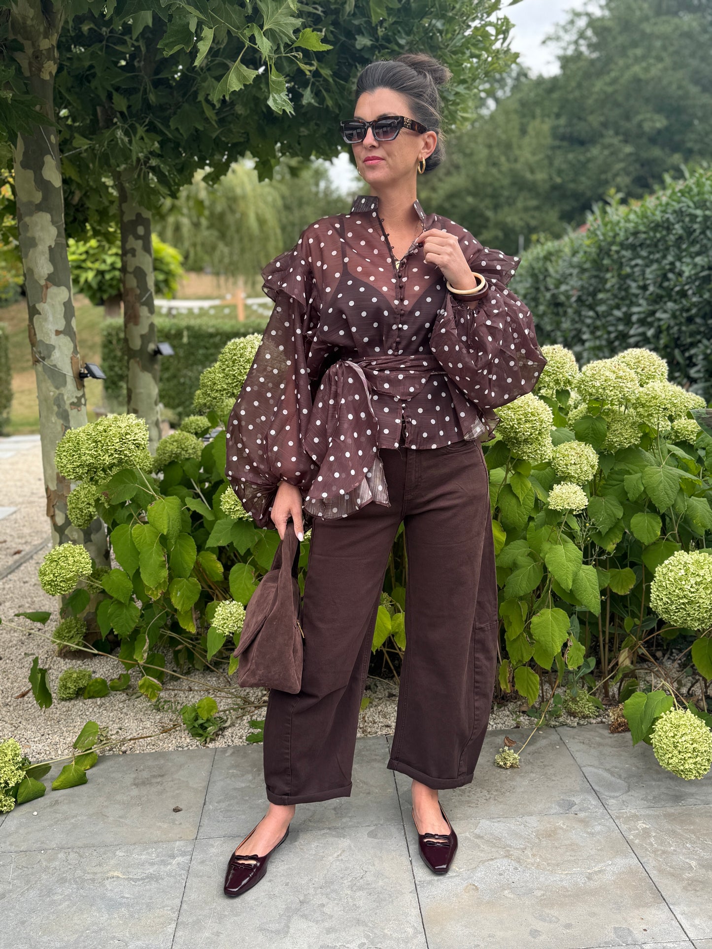 STIP Blouse - Bruin