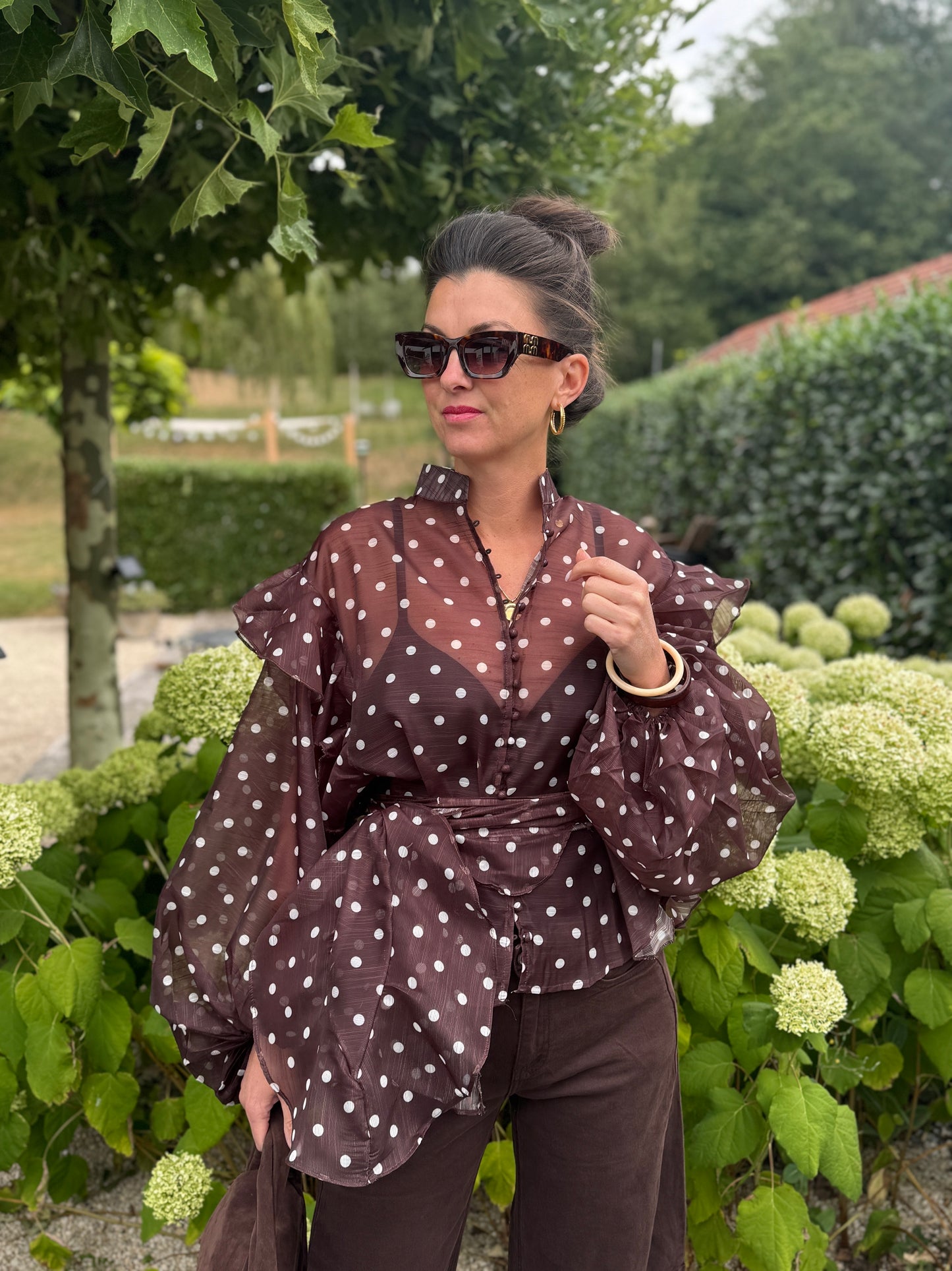STIP Blouse - Bruin