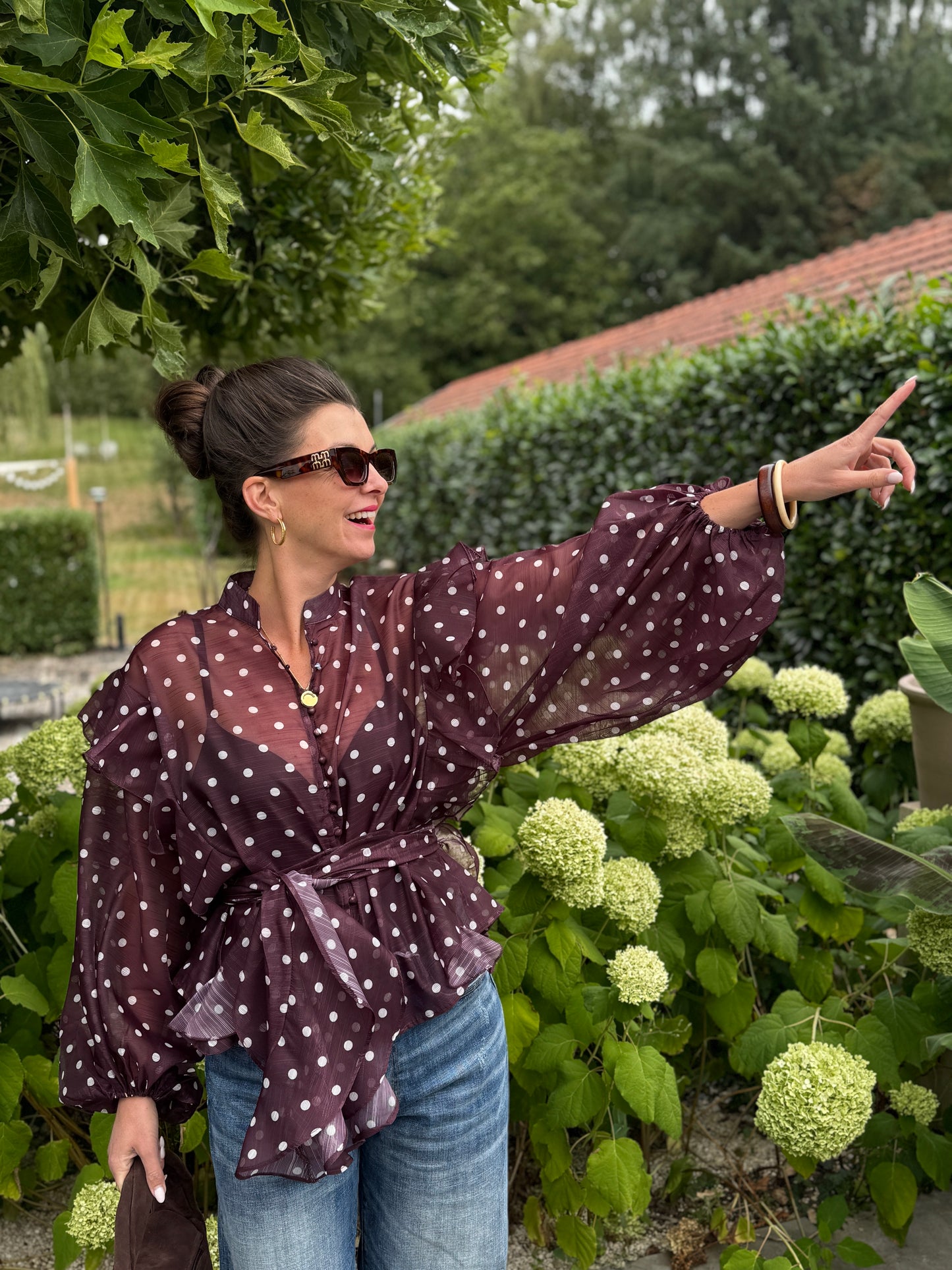 STIP Blouse - Bordeaux