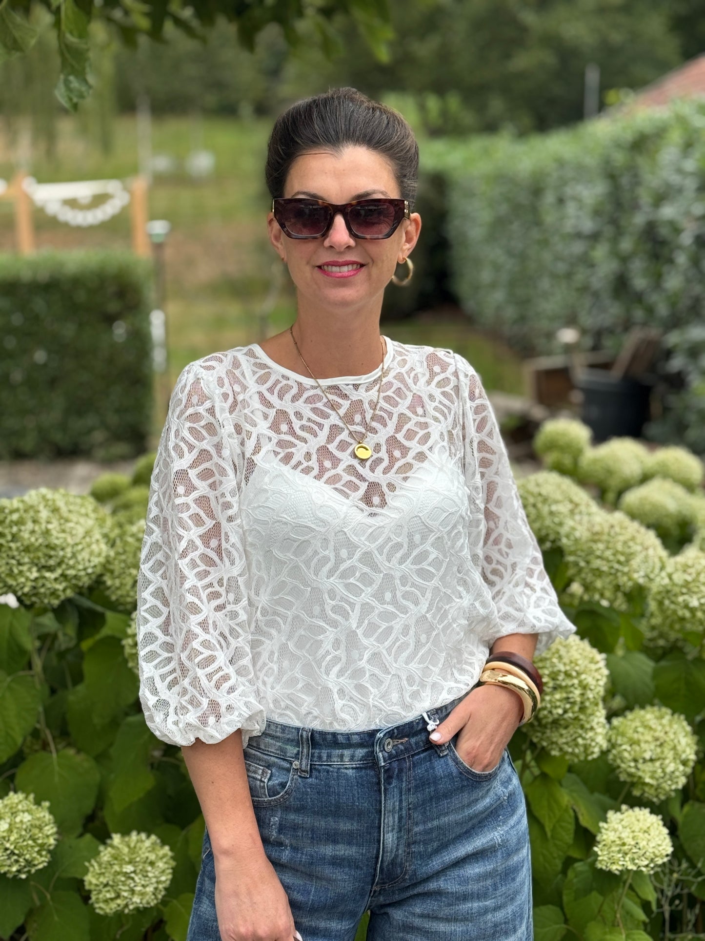 LACE Blouse - Offwhite