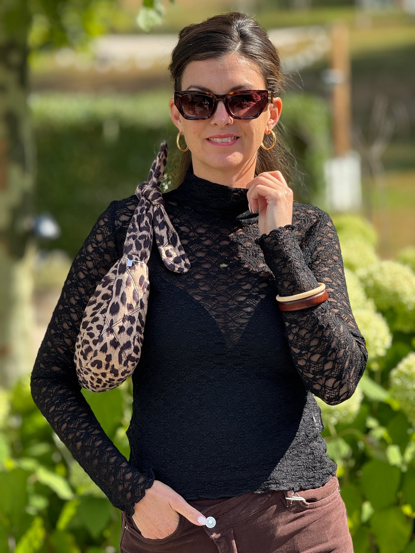 LACE COL - Zwart