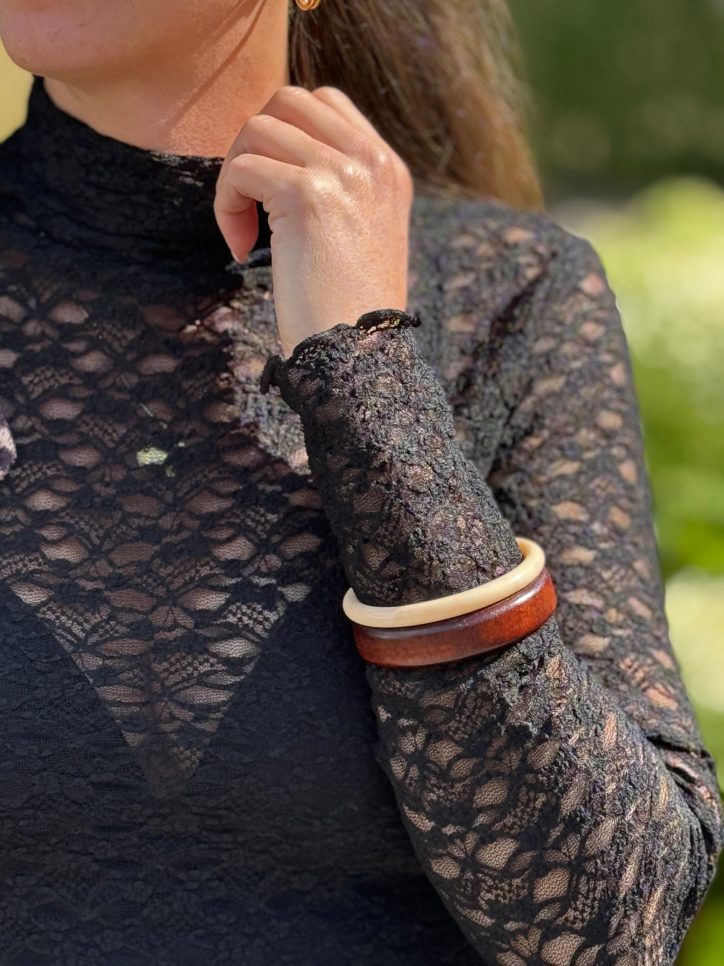LACE COL - Zwart