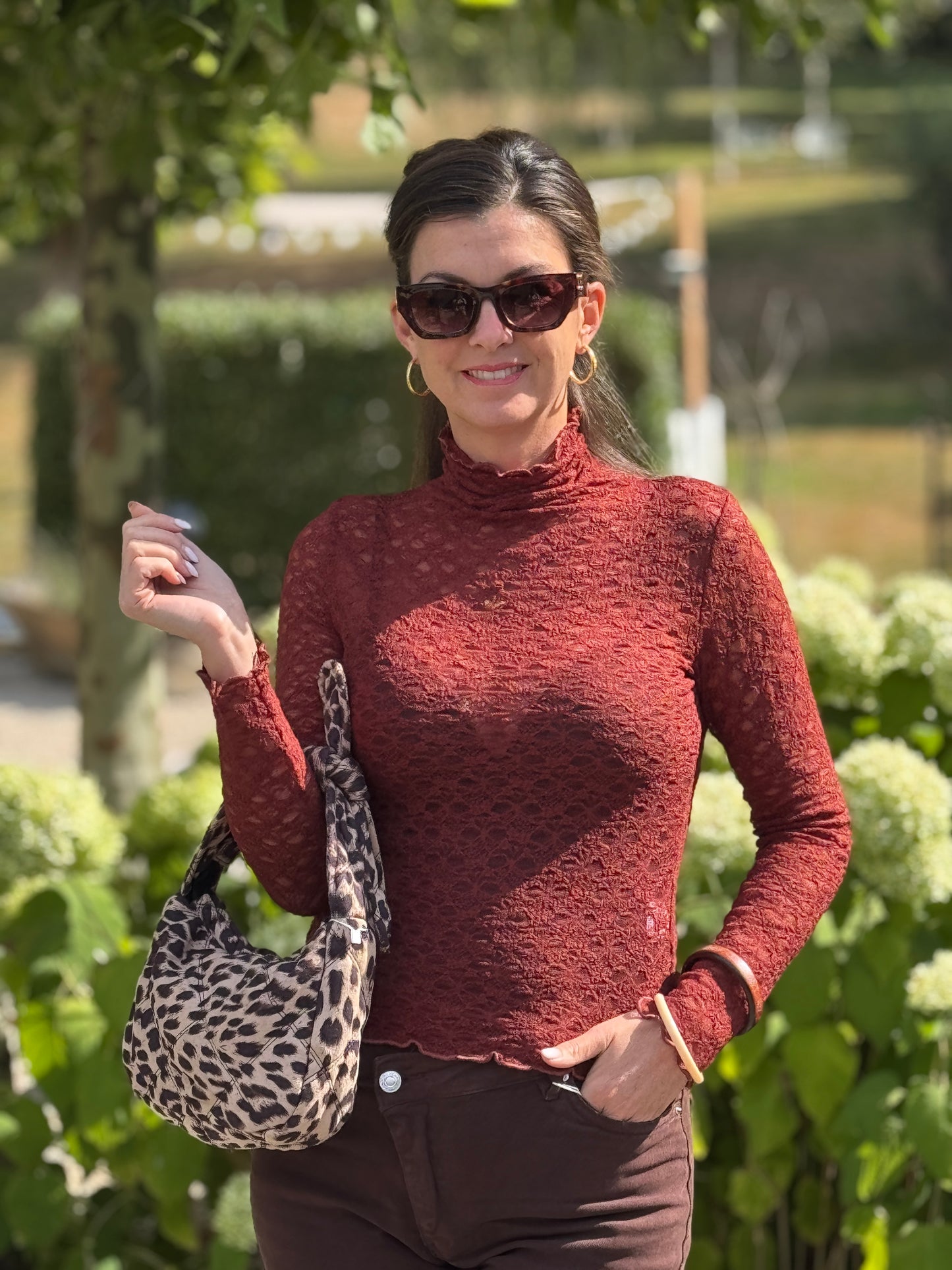 LACE COL - Bordeaux
