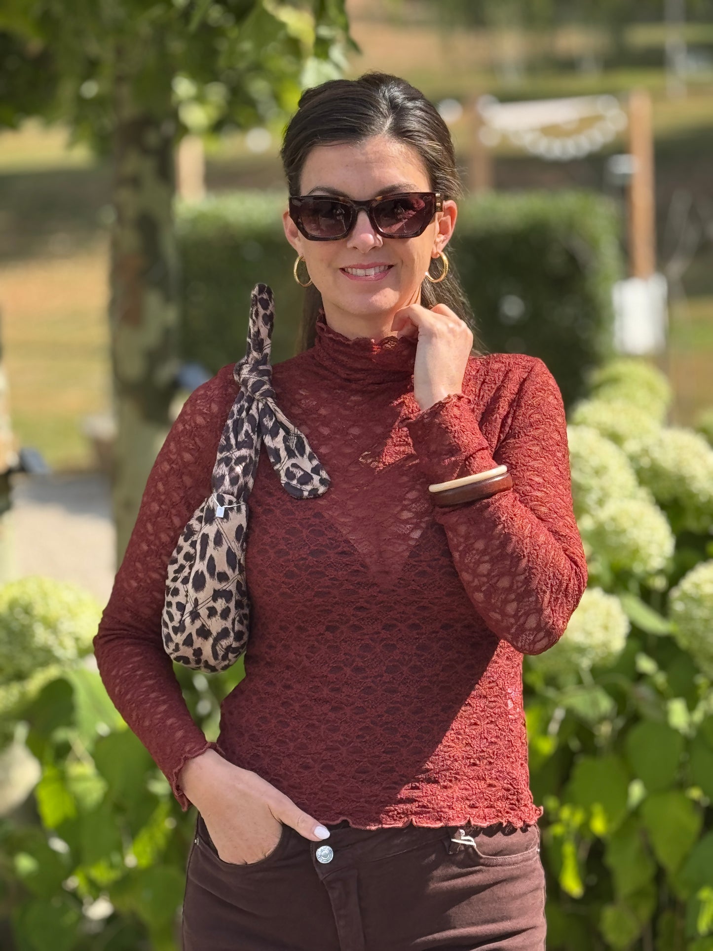 LACE COL - Bordeaux