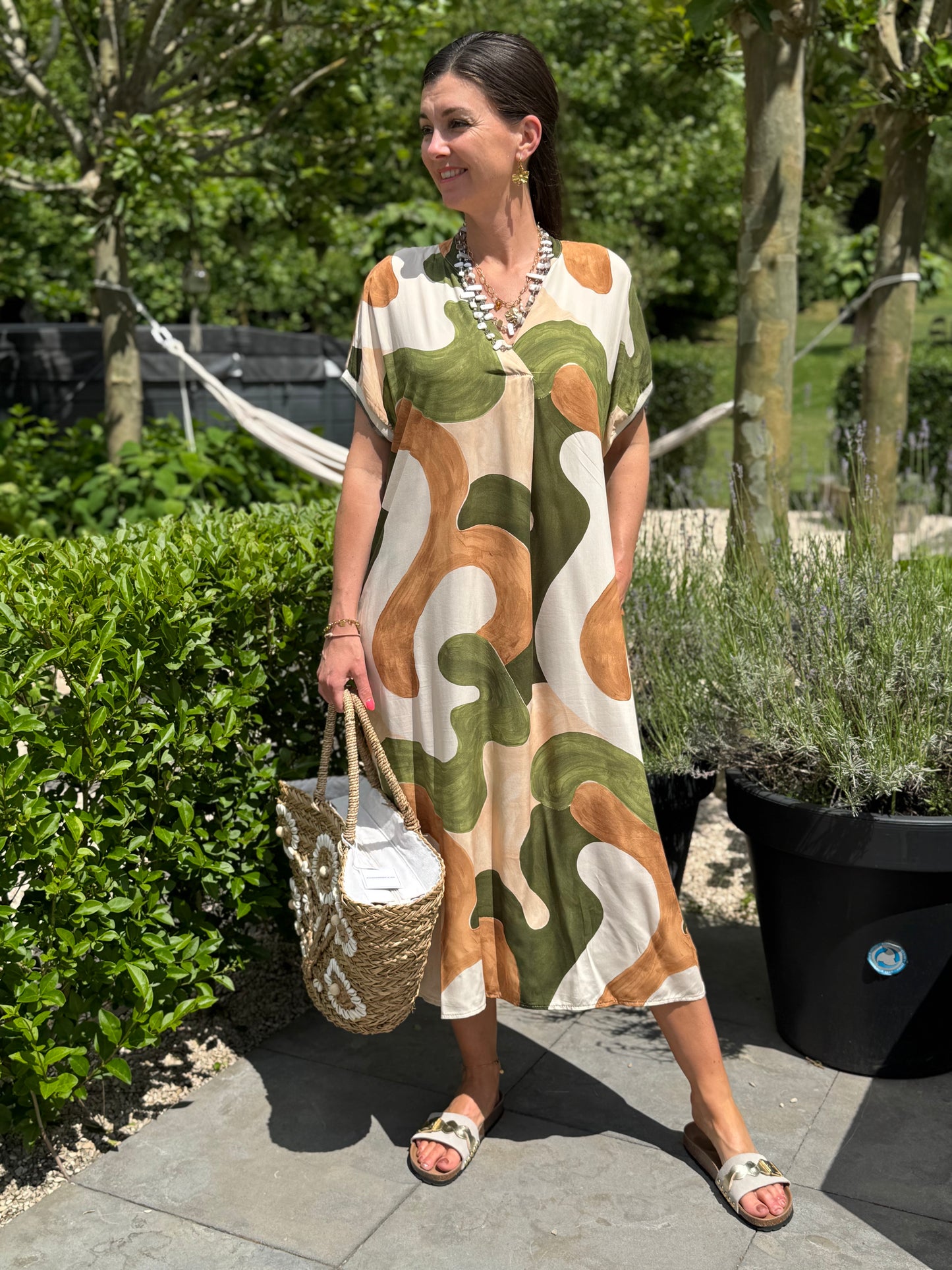Colourful Jurk - Groen