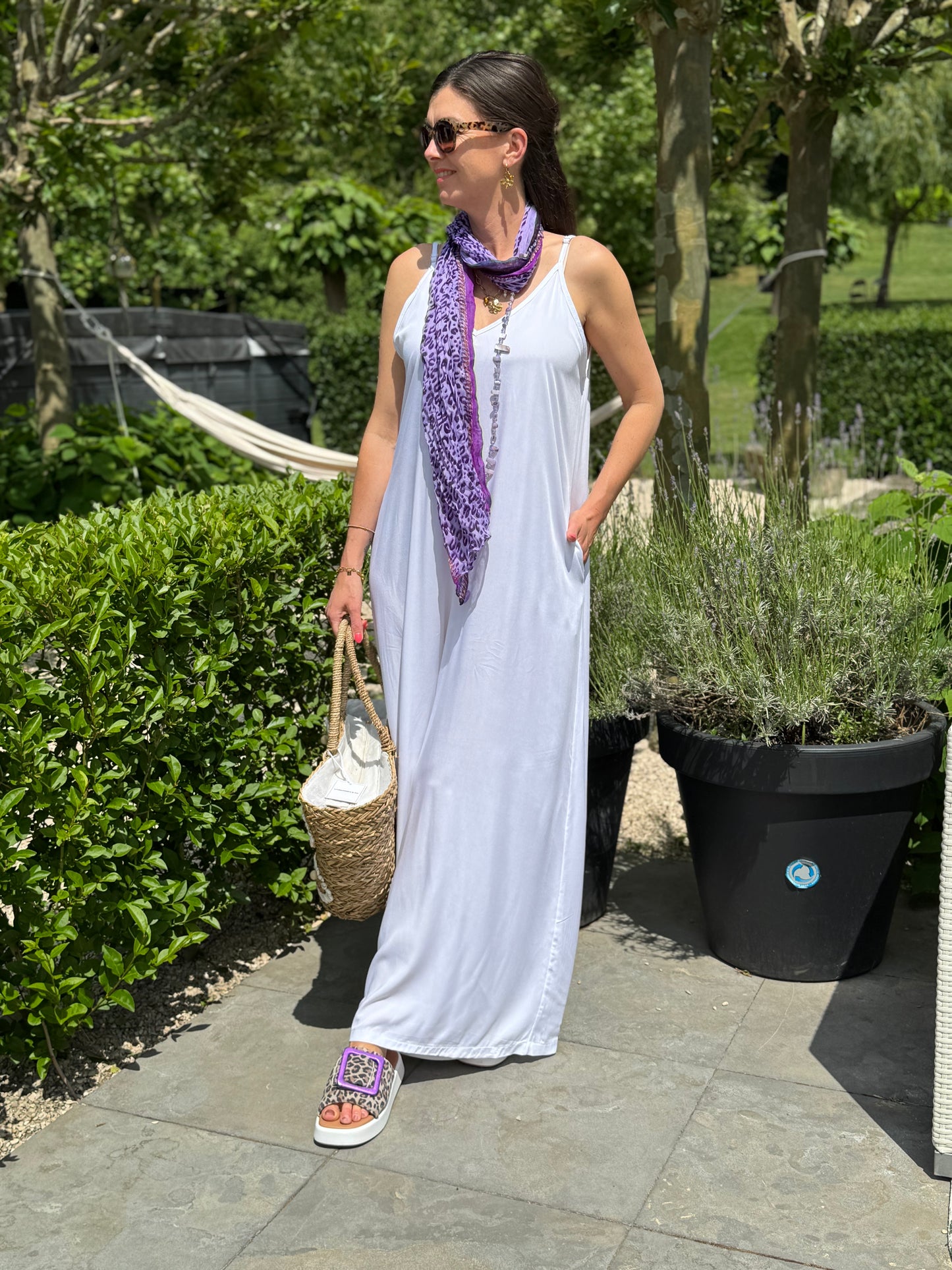 Wide Leg Jumpsuit - Wit