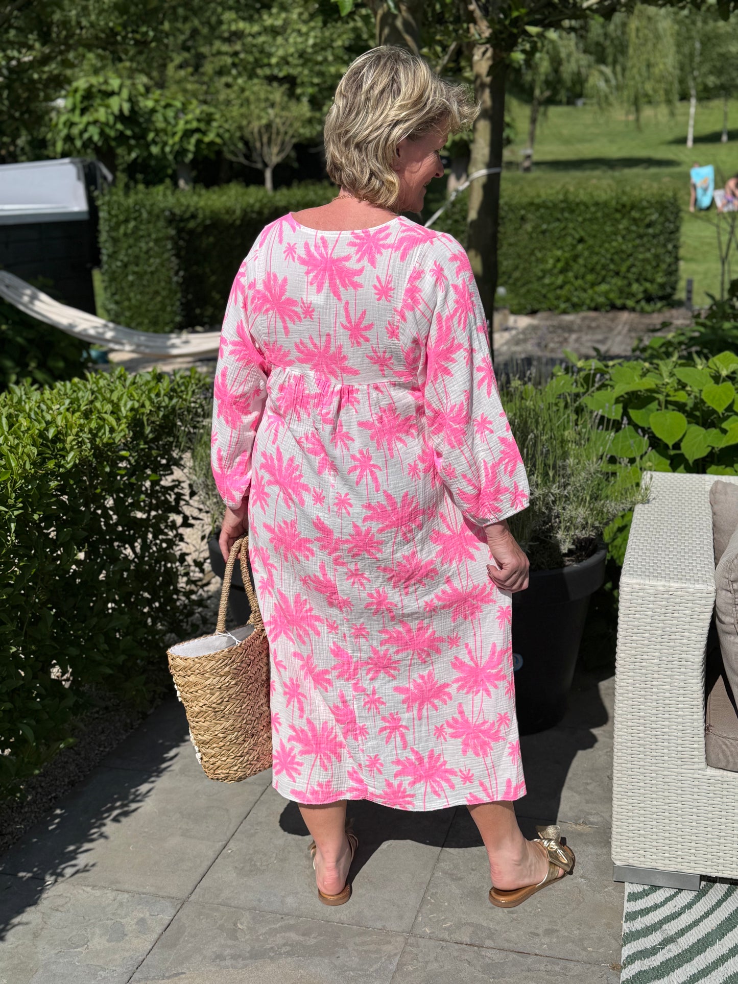 Pink Palm Jurk