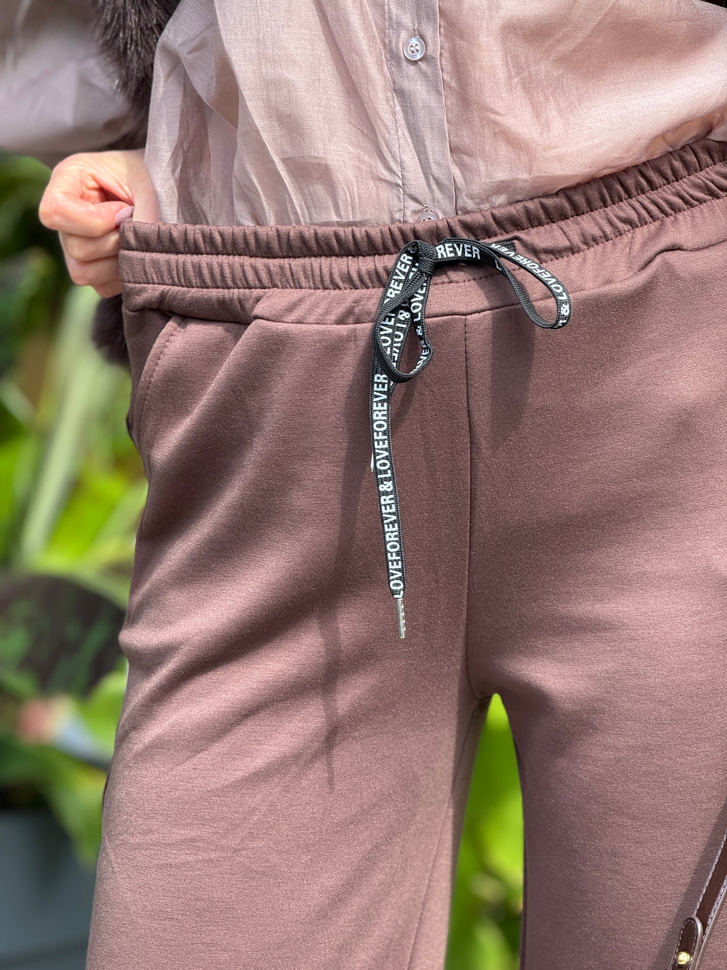 STRIPE Broek - Bruin