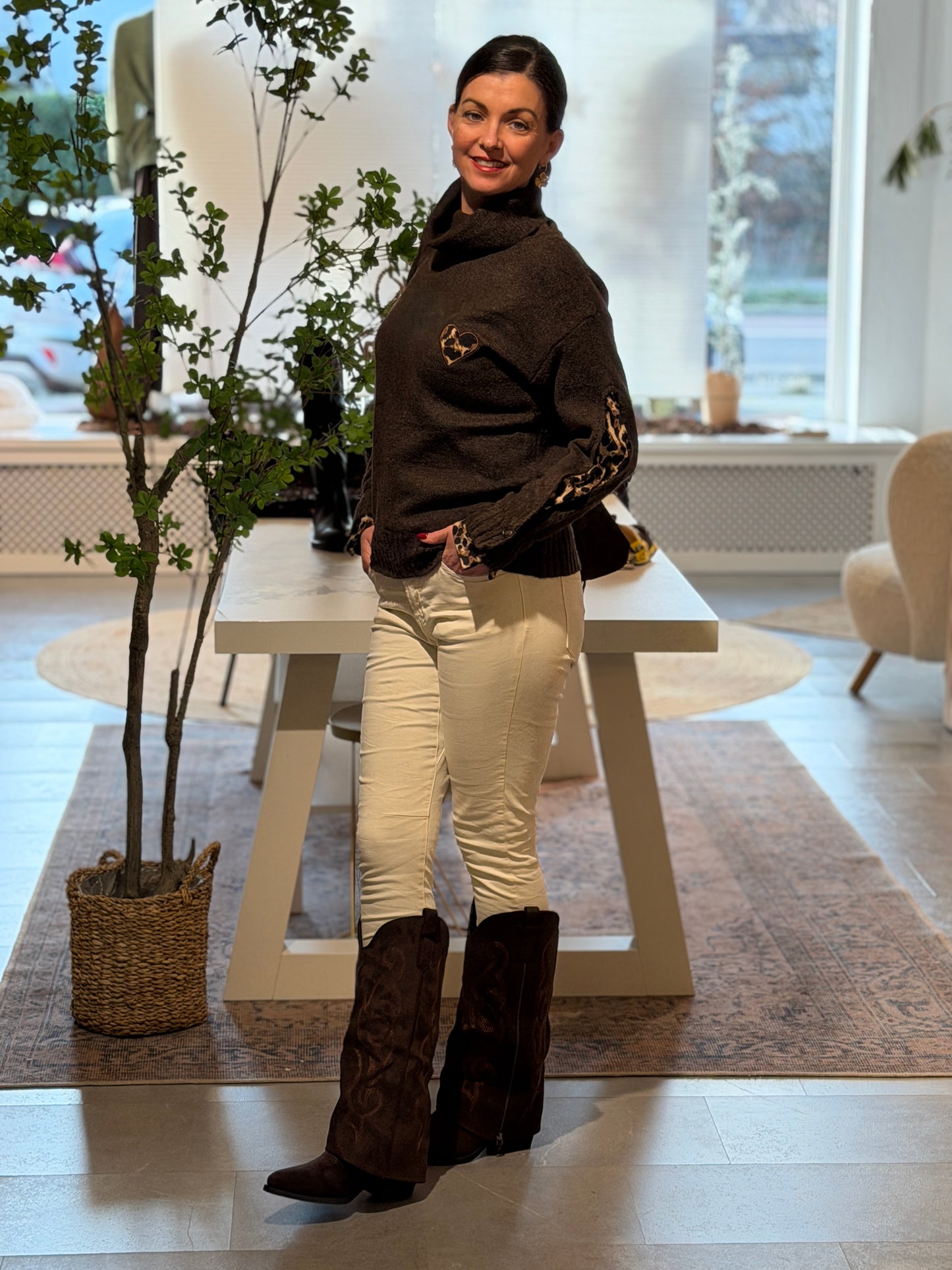 LIVA Leopard Trui - Bruin