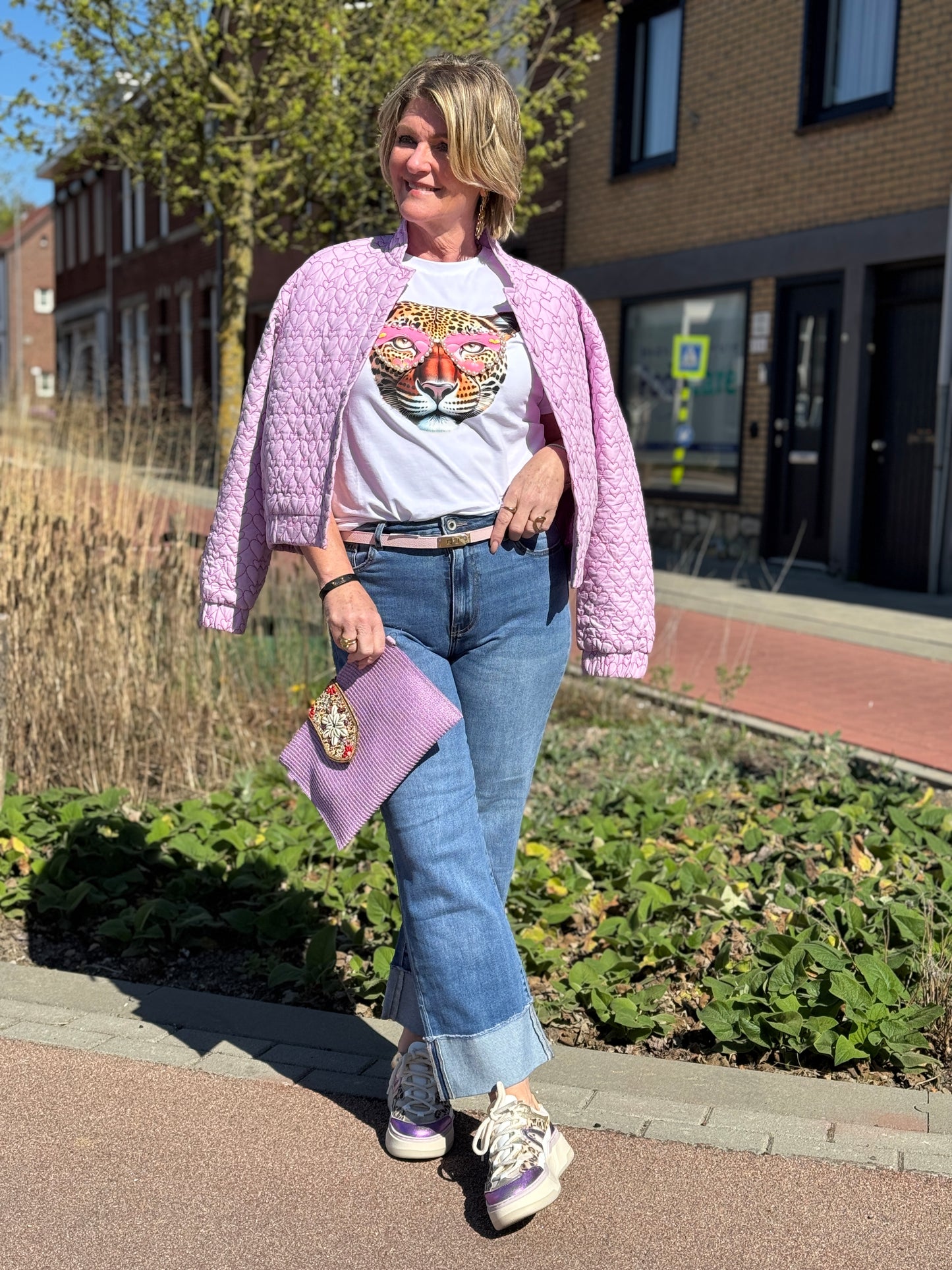 Tiger T-shirt - Roze