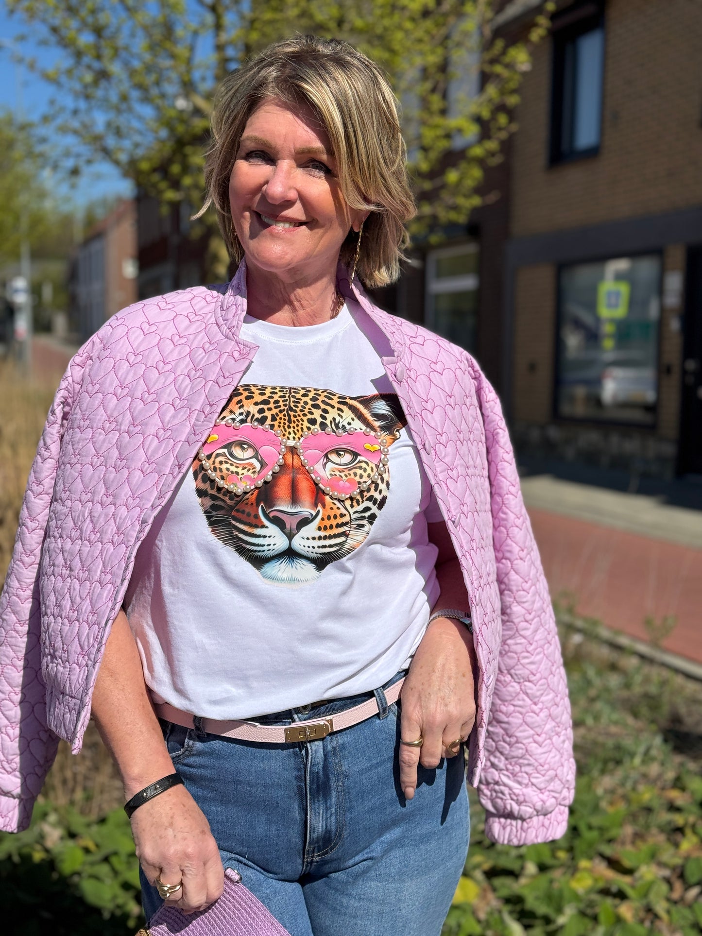 Tiger T-shirt - Roze