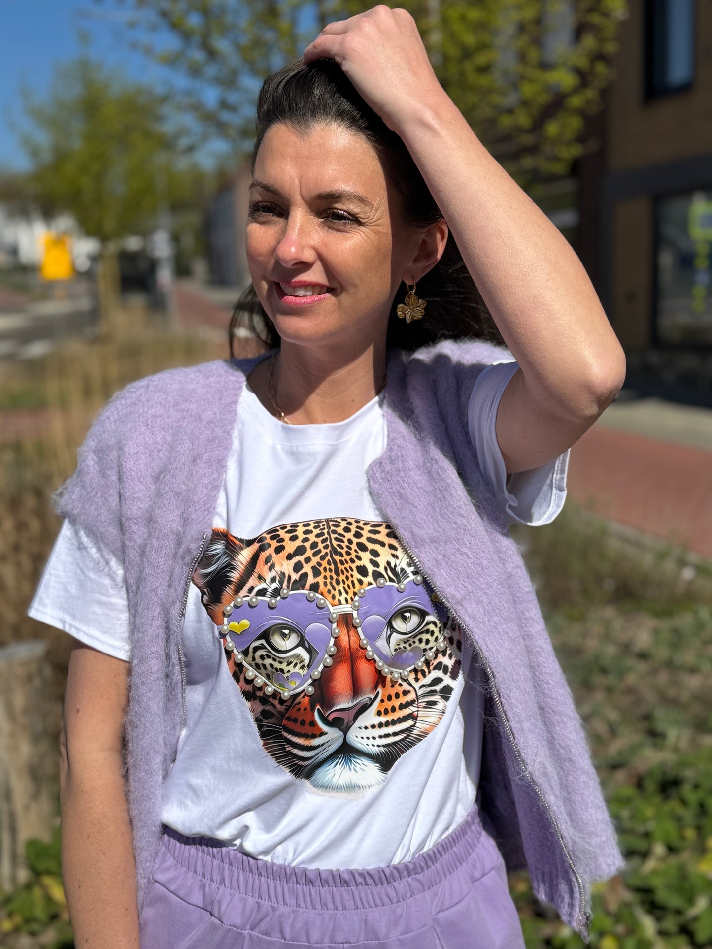 Tiger T-shirt - Paars