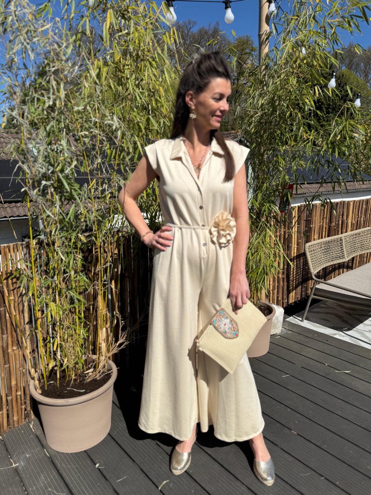 Megan Jumpsuit - Beige