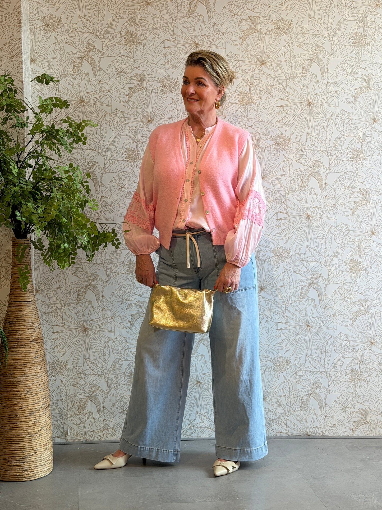 ESMÉ Satin Blouse - Roze