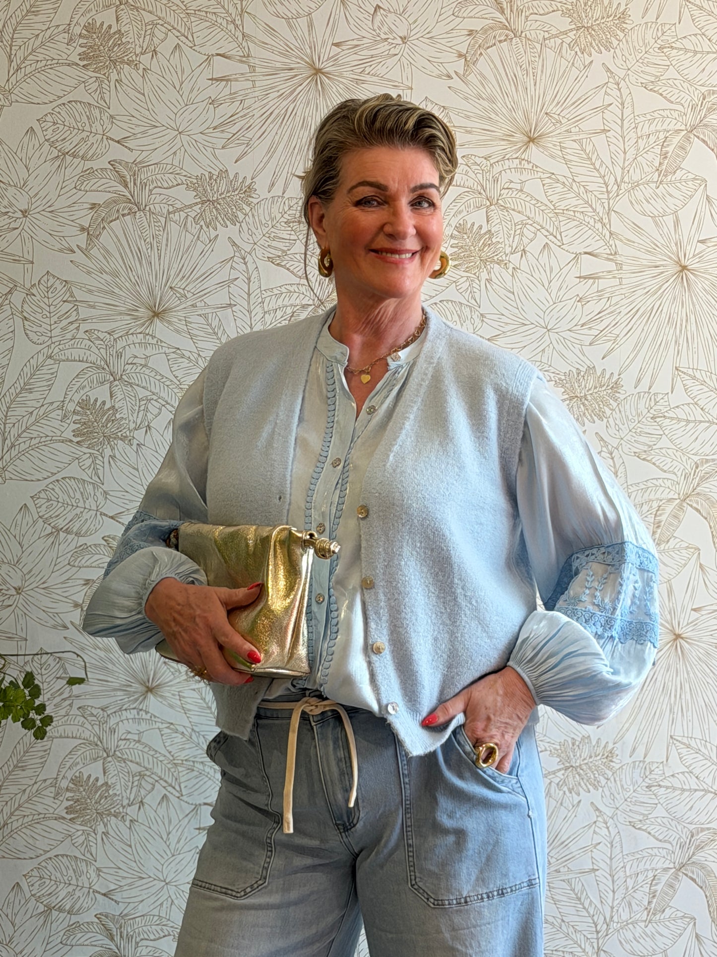 MAGLIA SPANCER - Blauw