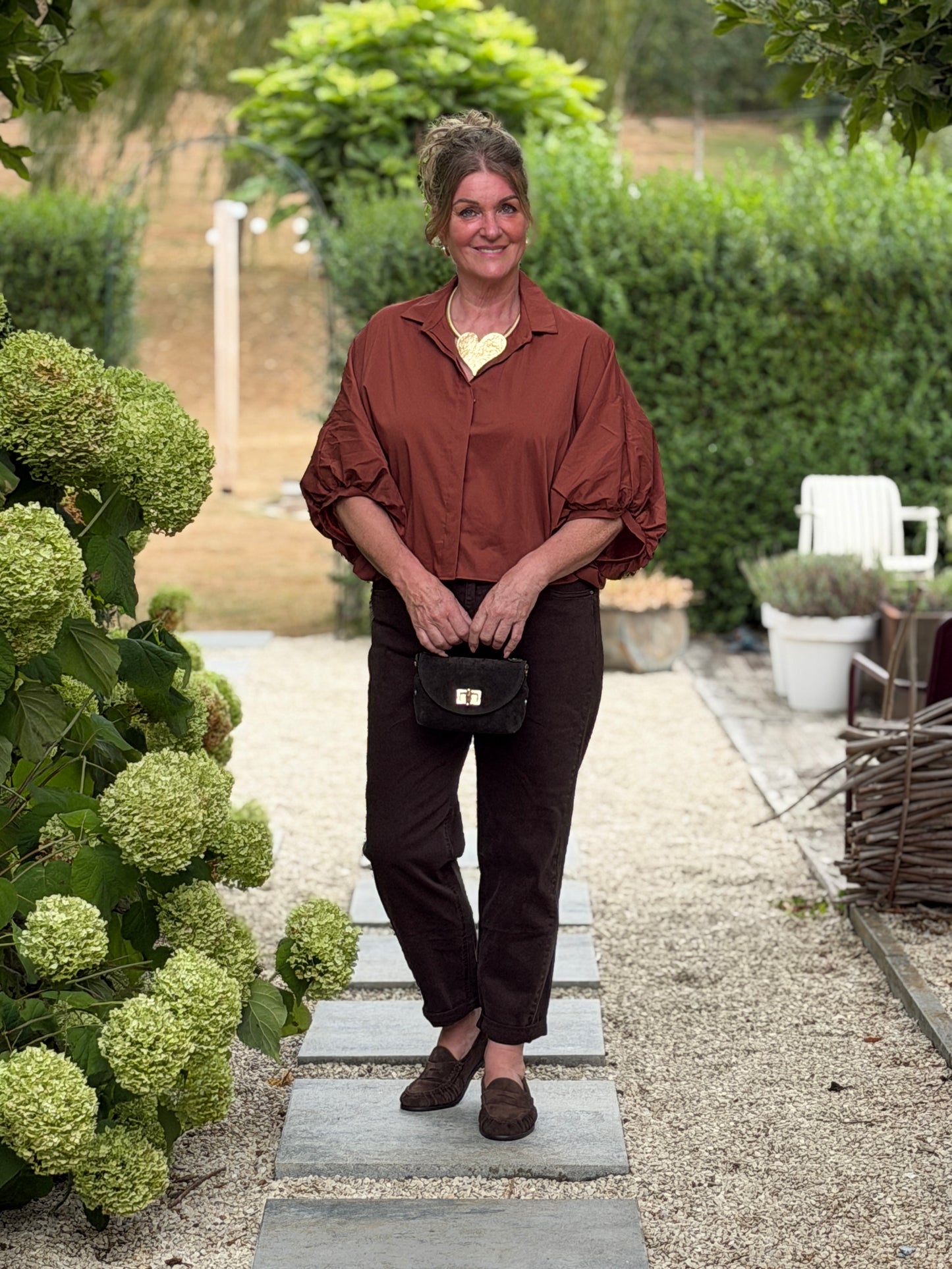 BALI BLOUSE - BRIQUE