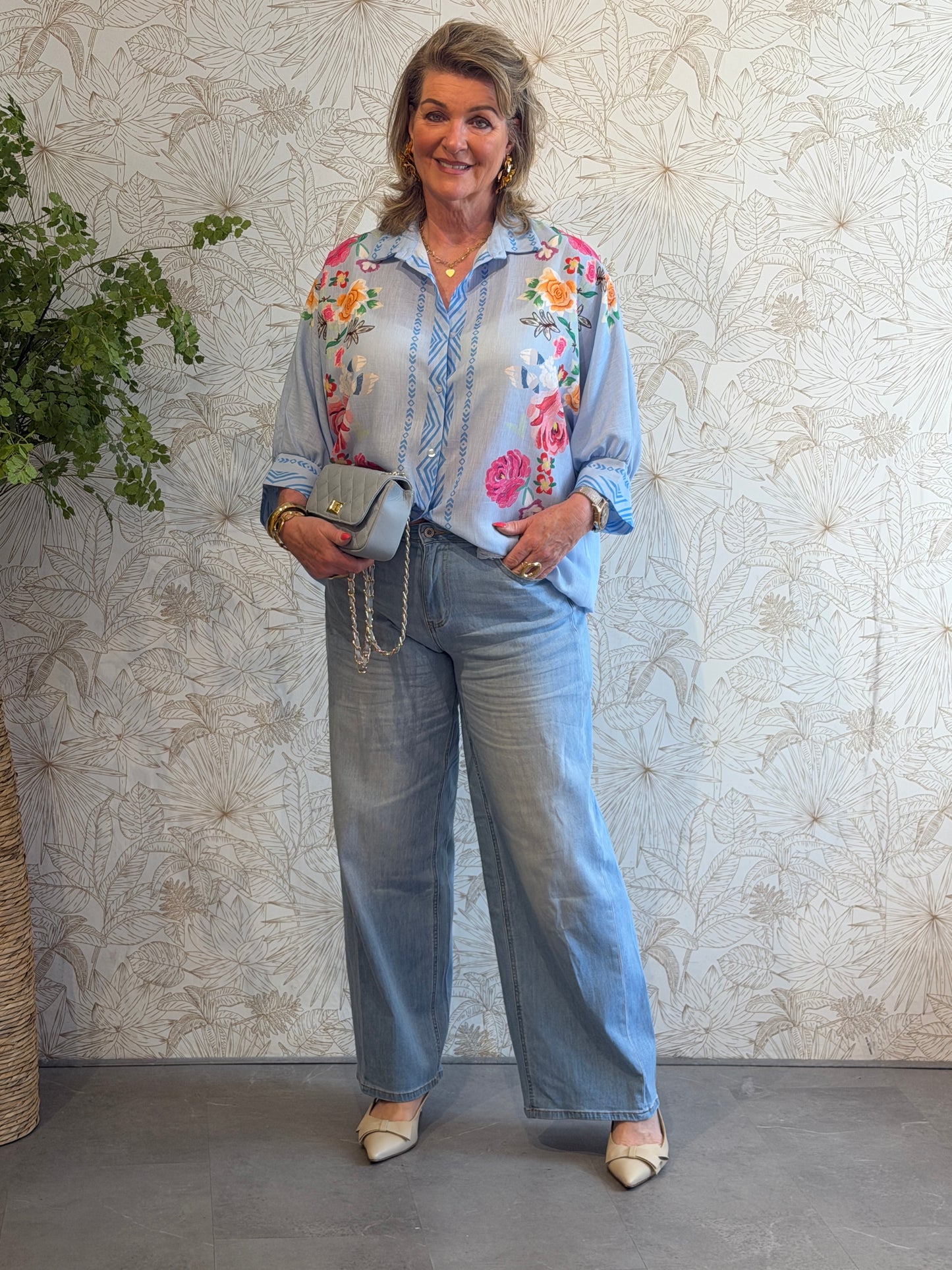 FLOWER Blouse - Blauw