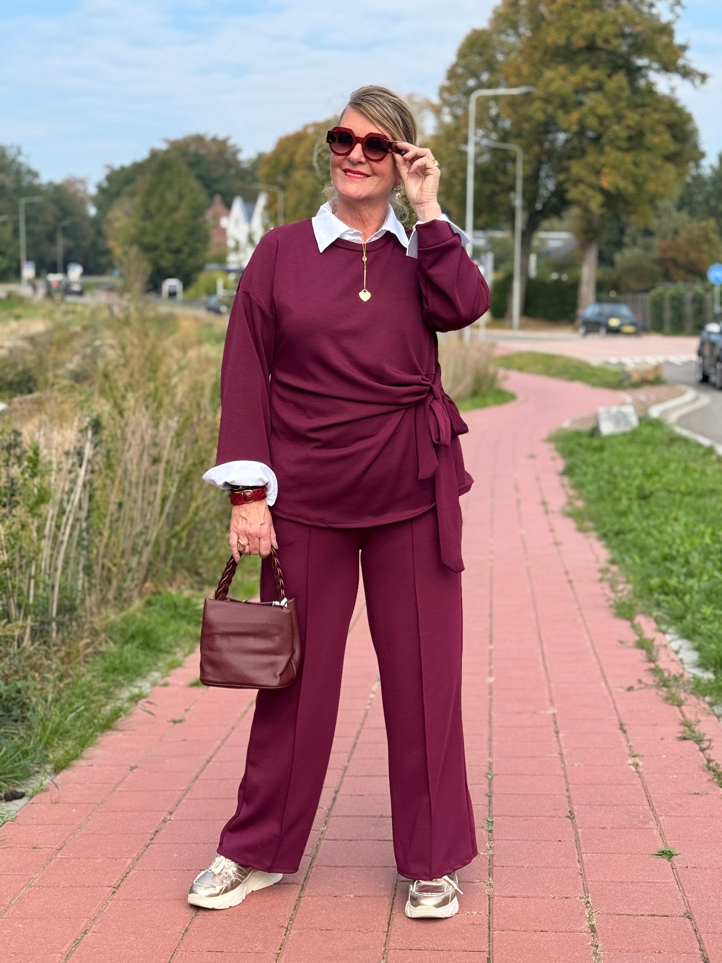 RYLEE Strik Co-ord set - Bordeaux