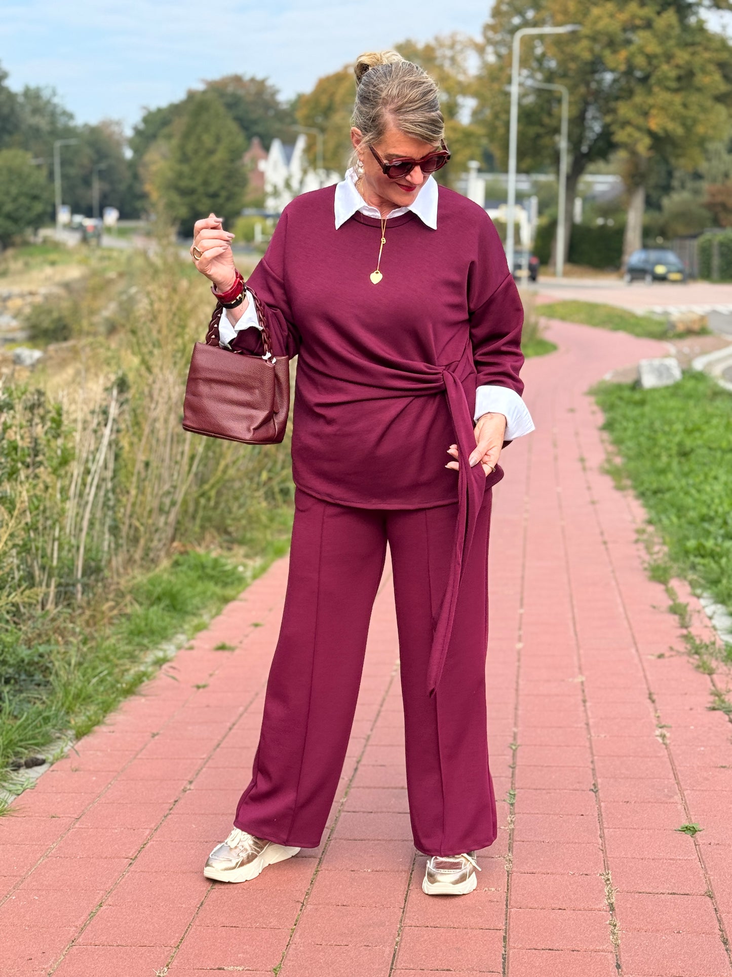 RYLEE Strik Co-ord set - Bordeaux