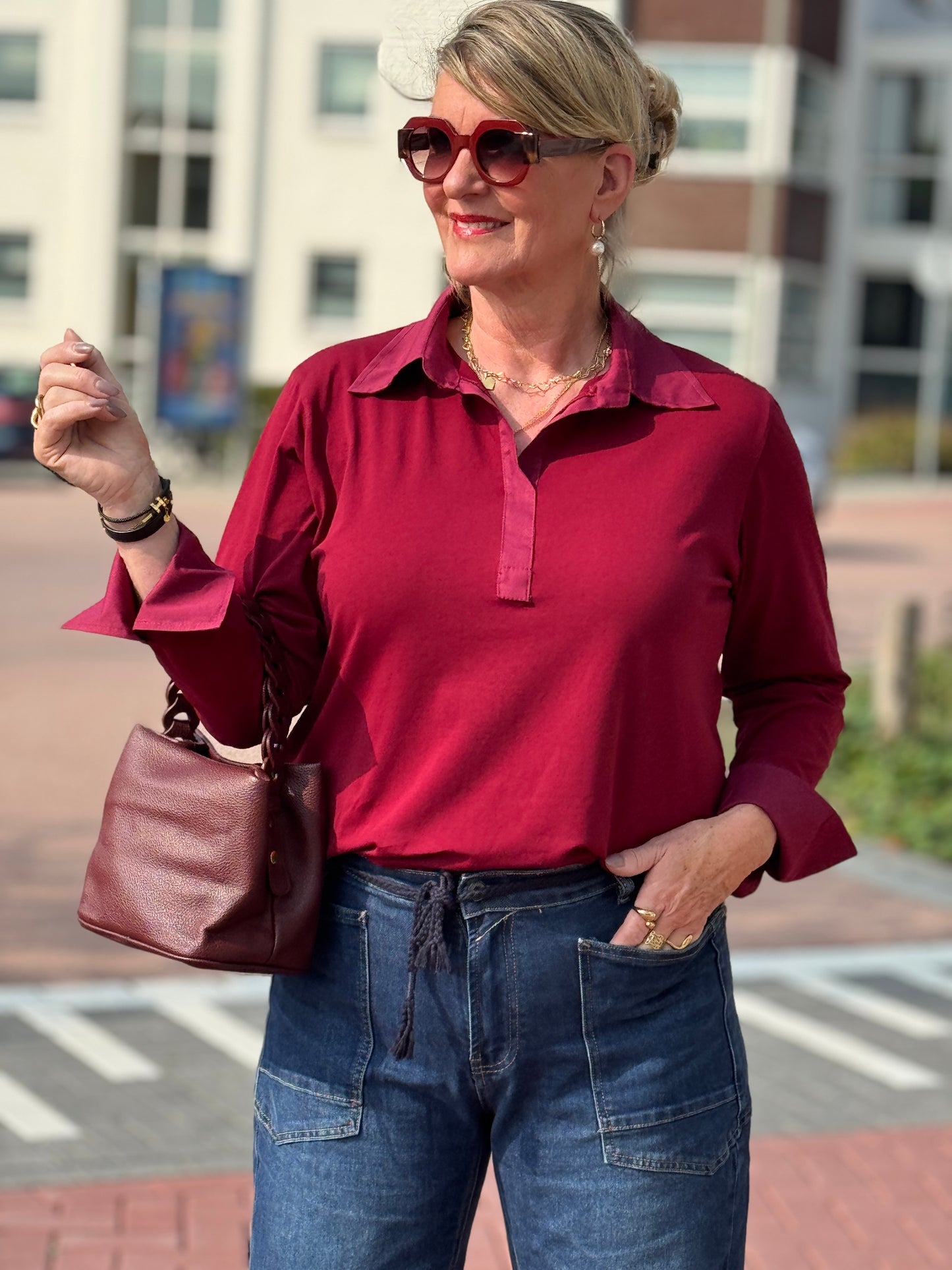 BONA Blouse - Bordeaux