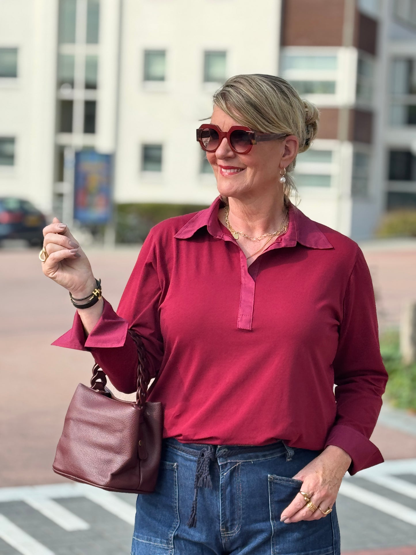 BONA Blouse - Bordeaux