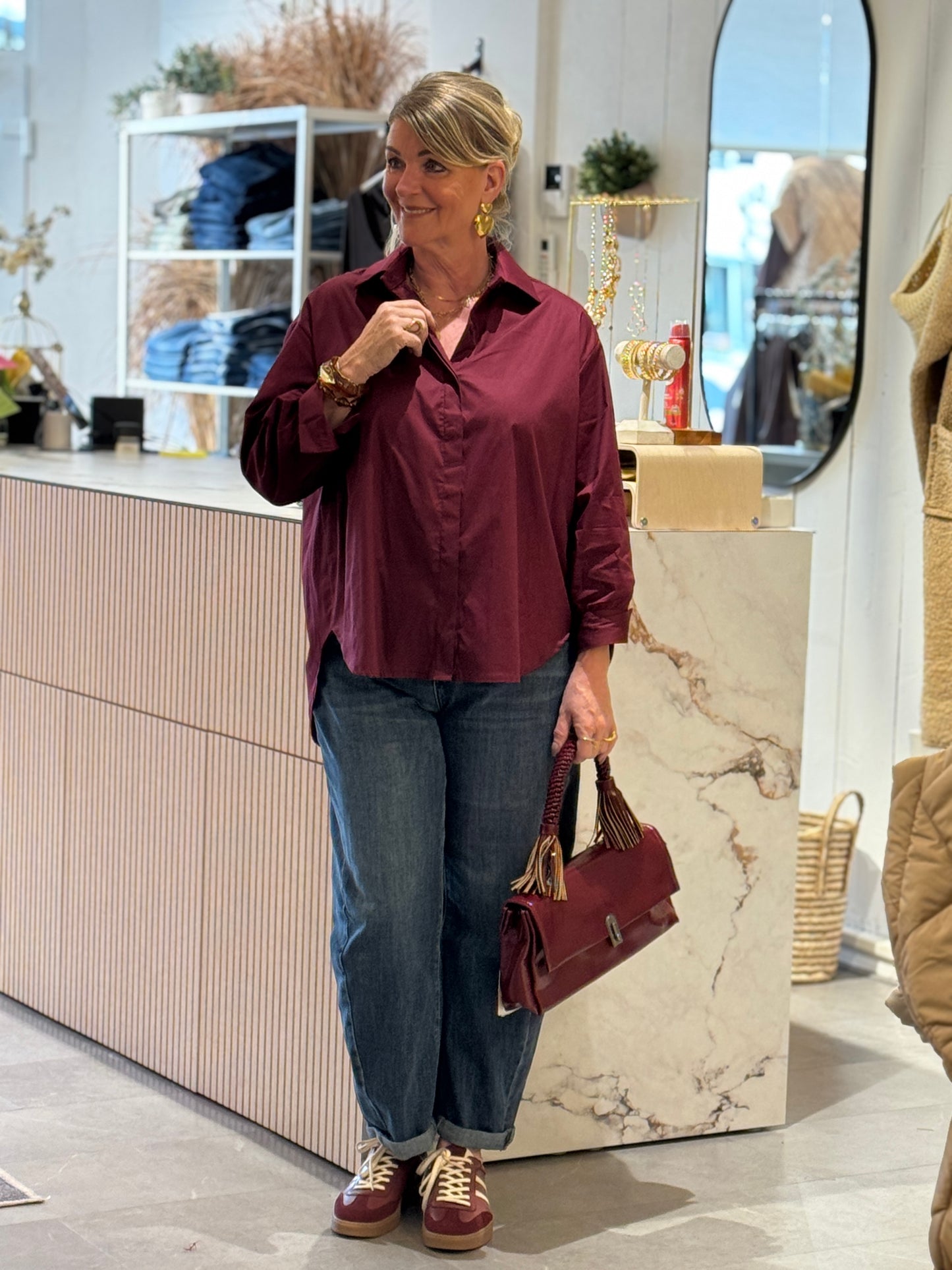 BASIC Blouse - Bordeaux