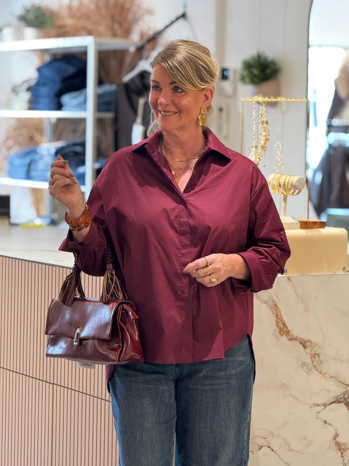 BASIC Blouse - Bordeaux