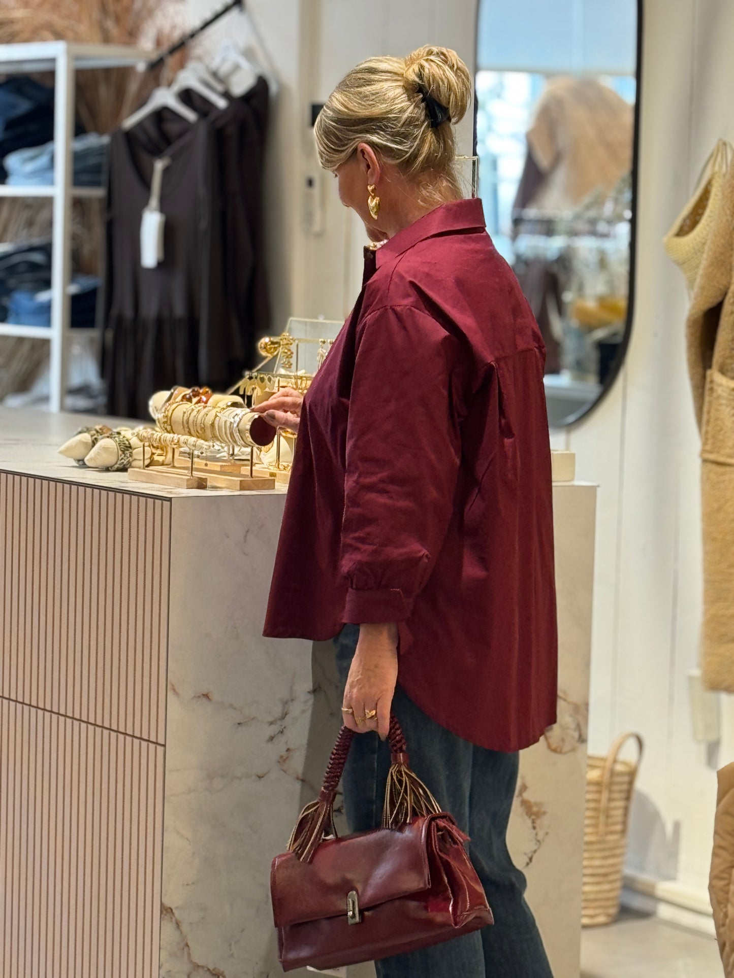 BASIC Blouse - Bordeaux